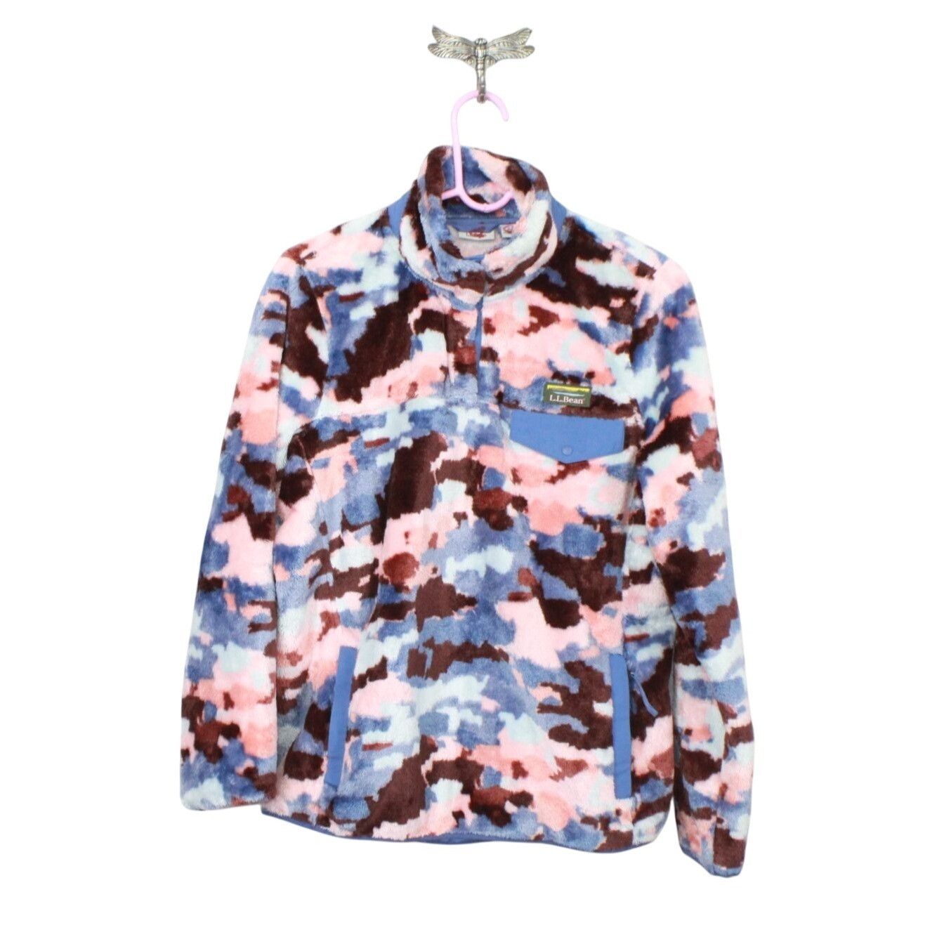 L.L. Bean LL Bean Women's Hi Pile Fleece Pullover Camo Print Small Size S / US 4 / IT 40 - 1 Thumbnail