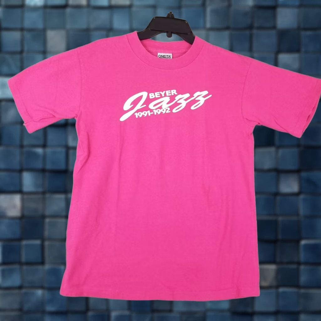 Vintage VINTAGE Beyer JAZZ T SHIRT Adult Large Pink Cotton 19X27 90s Music Mens T-Shirt Size US L / EU 52-54 / 3 - 1 Thumbnail