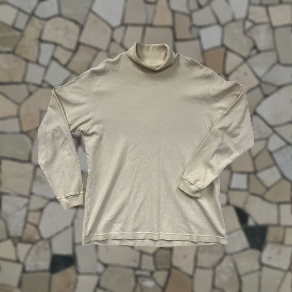 Off-White Field Gear Ivory Turtleneck Sweater Large Men Cotton Regular Size US L / EU 52-54 / 3 - 1 Thumbnail