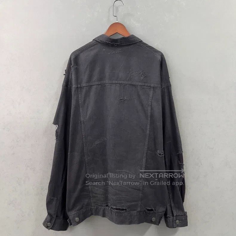 Balenciaga Balenciaga Double-Ring Destroyed Denim Jacket Size US M / EU 48-50 / 2 - 2 Thumbnail