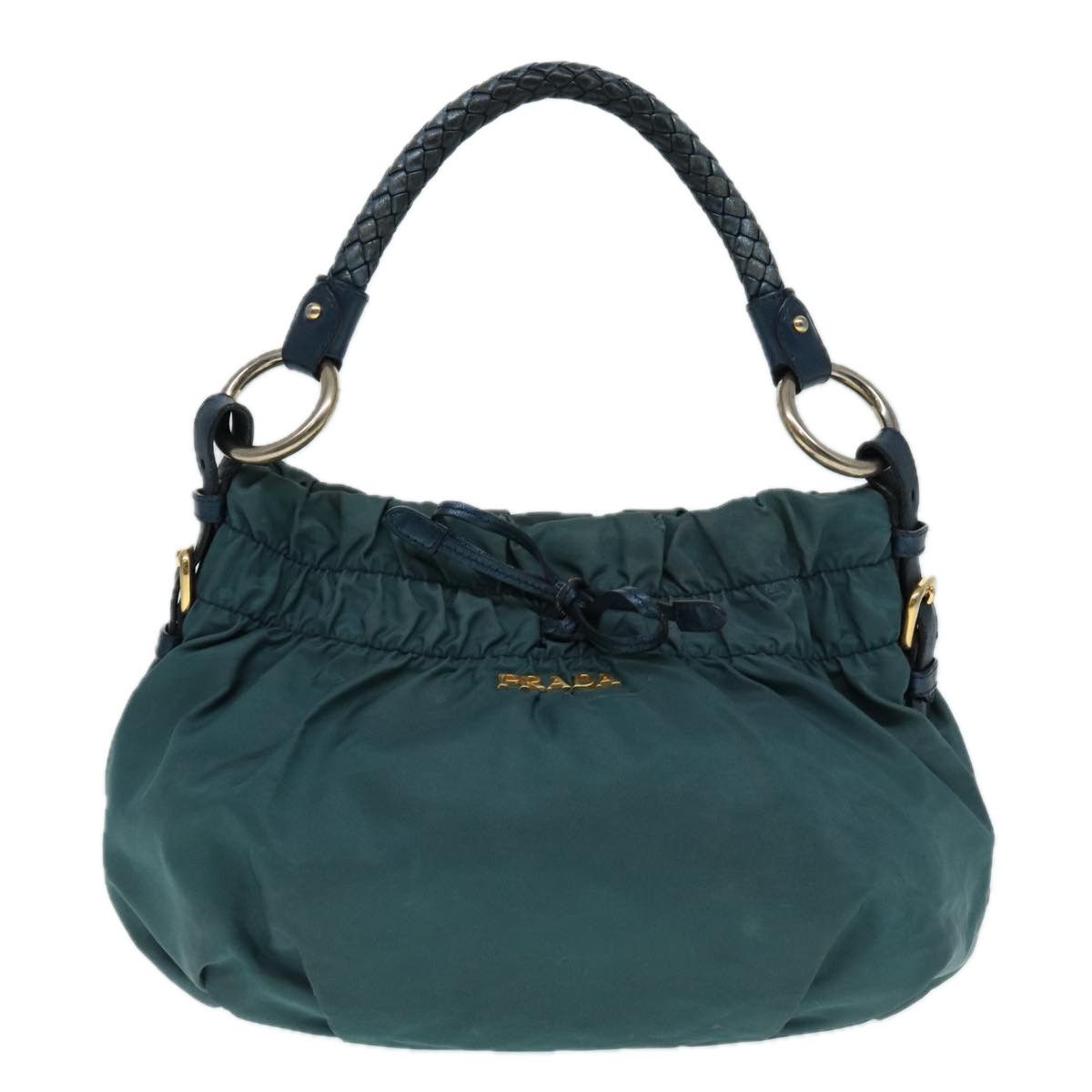 Prada Tessuto Green Synthetic Handbag (Pre-Owned) Size ONE SIZE - 1 Thumbnail