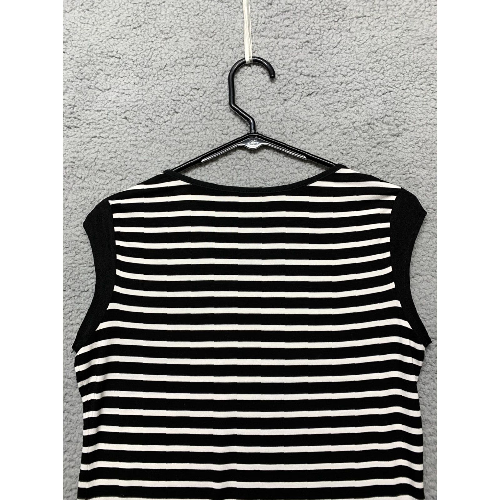 Calvin Klein Calvin Klein Womens XS Sleeveless Top Shirt Pullover Black White Stripes Pocket Shirt Tank Multicolor Casual Basic Classic Colorful 90s? Size XS / US 0-2 / IT 36-38 - 5 Thumbnail