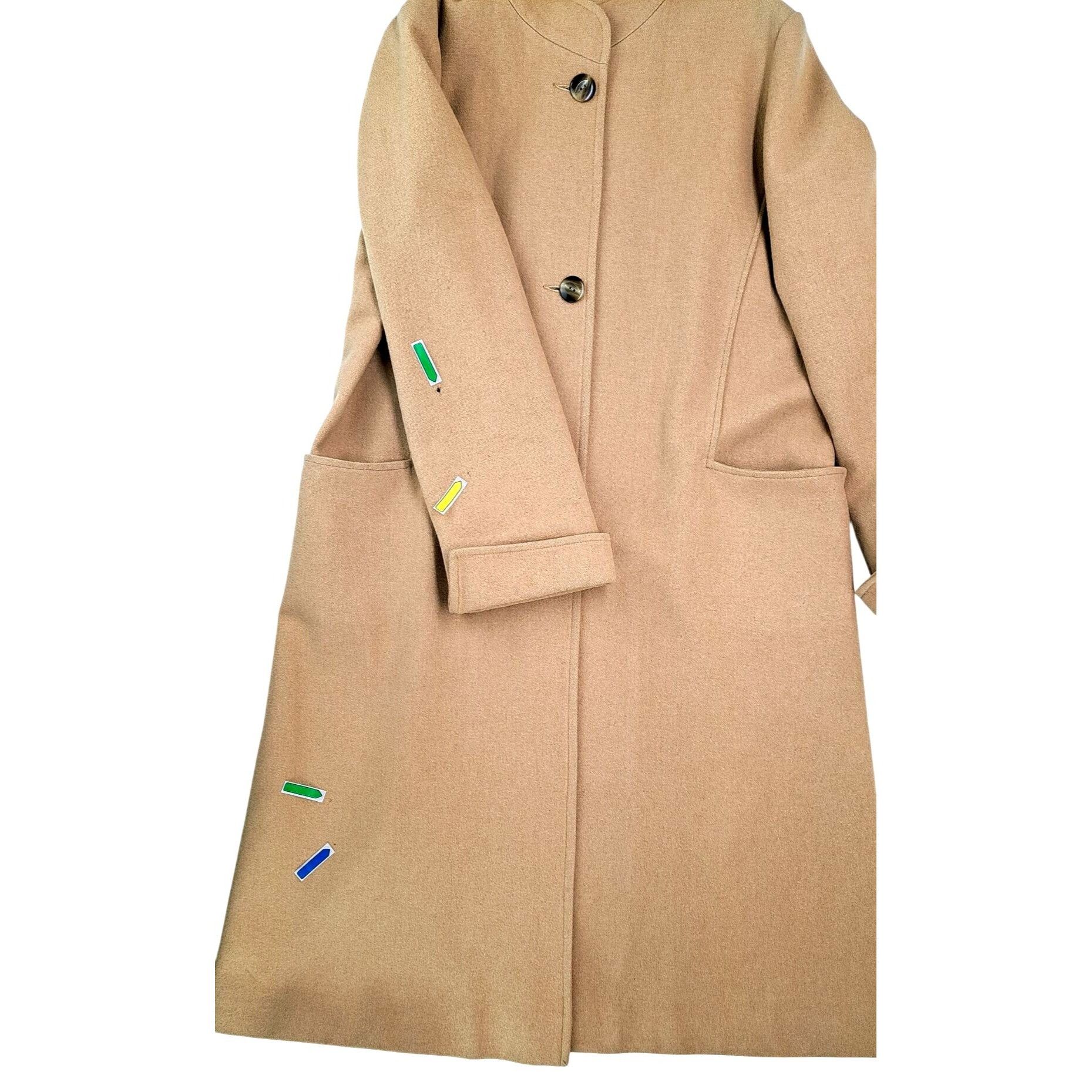 Wilson Vintage Gino Rossi For Wilson Camel Hair Coat Women Size 12 Size XL / US 12-14 / IT 48-50 - 10 Thumbnail