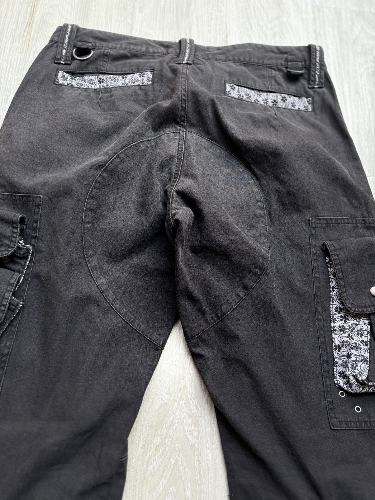 Japanese Brand Lace up flare cargo pants Size US 33 - 7 Thumbnail