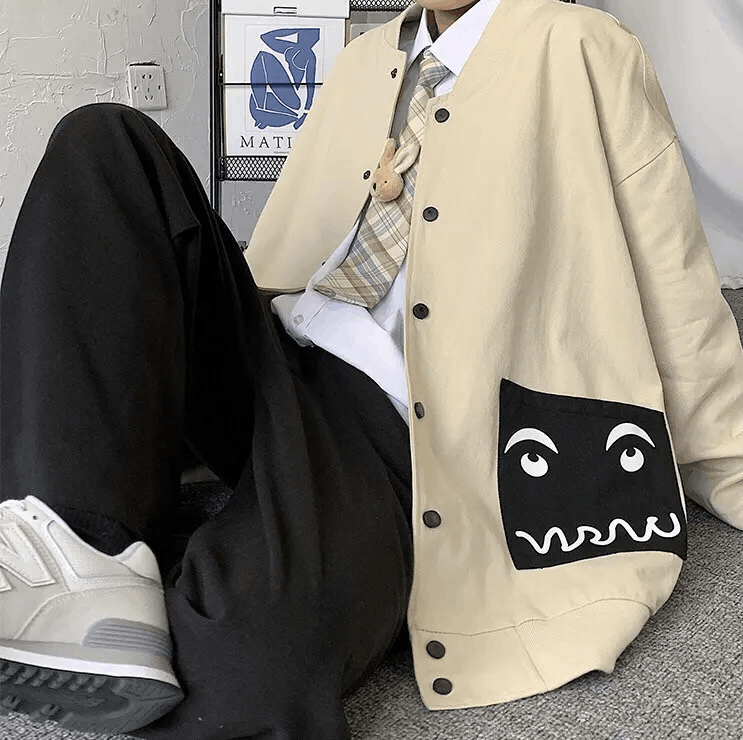 Japanese Brand × Vintage Rare cartoon pocket jacket graphic aesthetic Size US XL / EU 56 / 4 - 4 Thumbnail