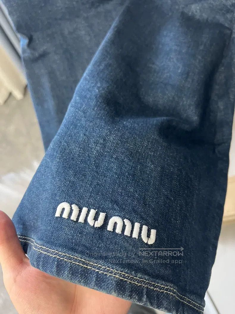 Miu Miu Miu Miu 42 Denim dress Size L / US 10 / IT 46 - 5 Thumbnail