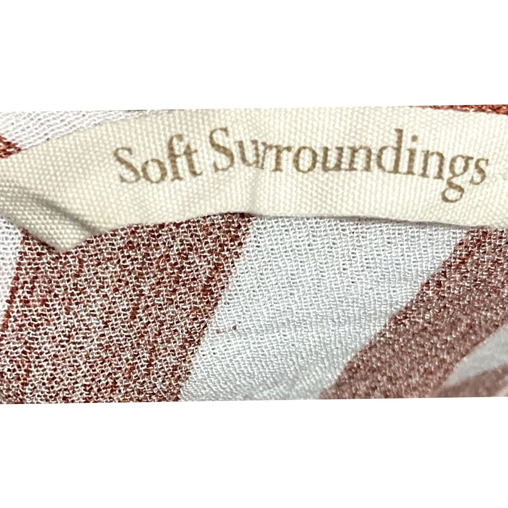 Soft Surroundings Soft Surroundings Striped Top Blouse Sleeveless Rayon Lightweight Women’s Sz M Multicolor Casual) Size M / US 6-8 / IT 42-44 - 6 Thumbnail