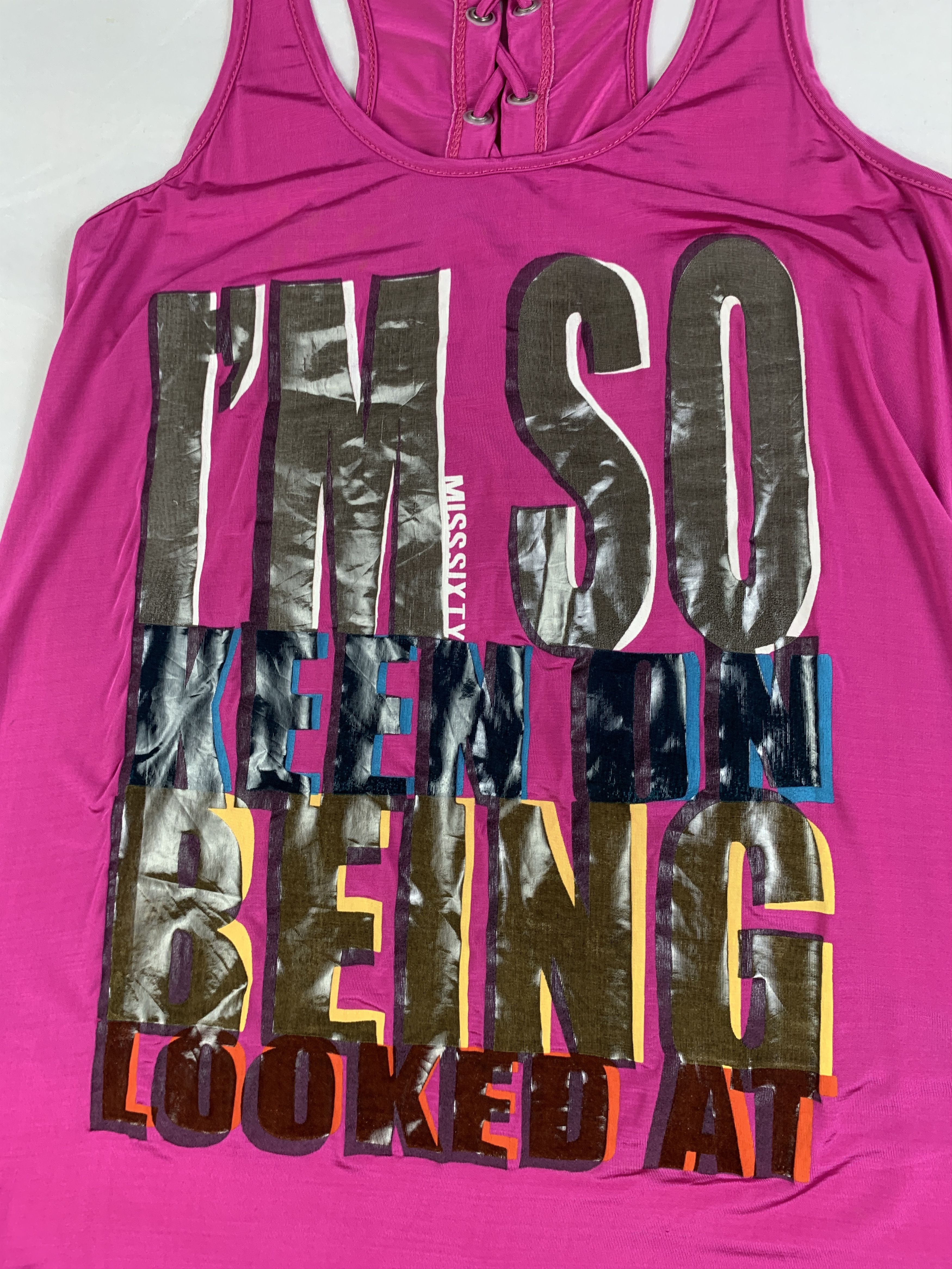 Miss Sixty Miss Sixty Pink Lace Printed Top (S) Size S / US 4 / IT 40 - 7 Thumbnail