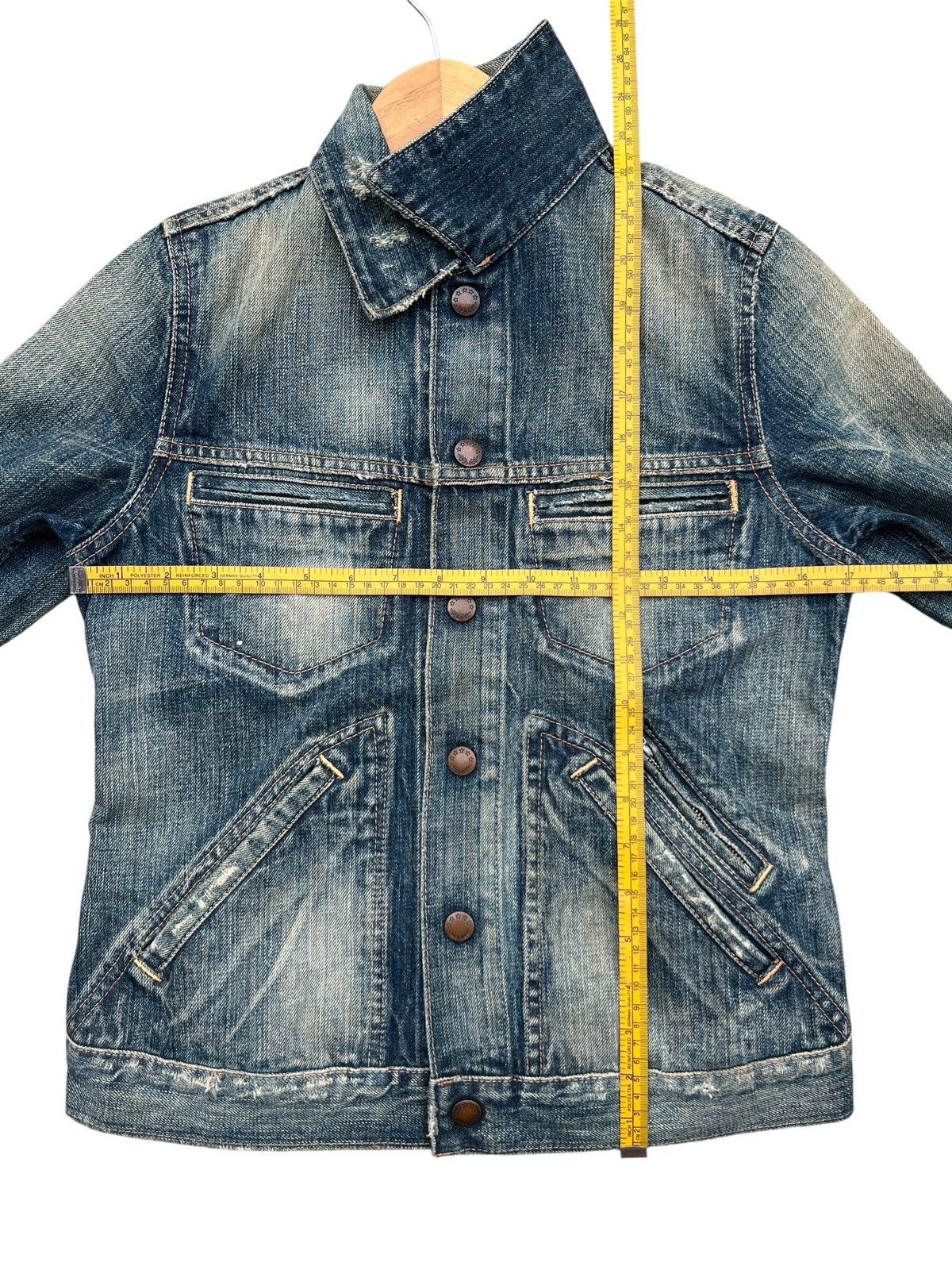 Japanese Brand RNA Japan Distressed Mudwash Denim Jacket Size S / US 4 / IT 40 - 12 Thumbnail