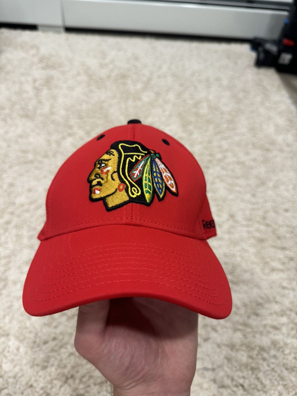 Reebok Vintage Reebok NHL Chicago Blackhawks Cap Red Size ONE SIZE - 2 Thumbnail