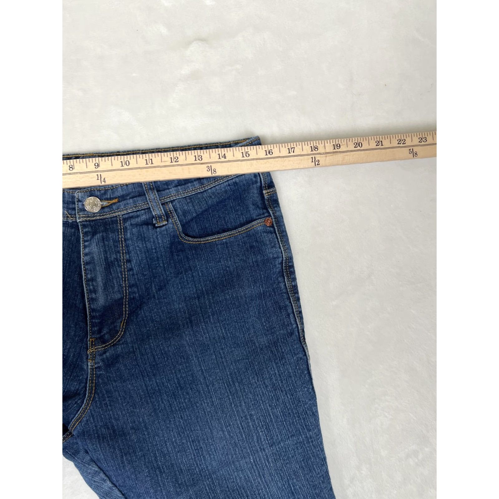 Levi's Levi's Jeans Womens 32 Blue Medium Wash Mid Rise Straight Leg Denim Pants Size 24" / US 00 / IT 34 - 5 Thumbnail