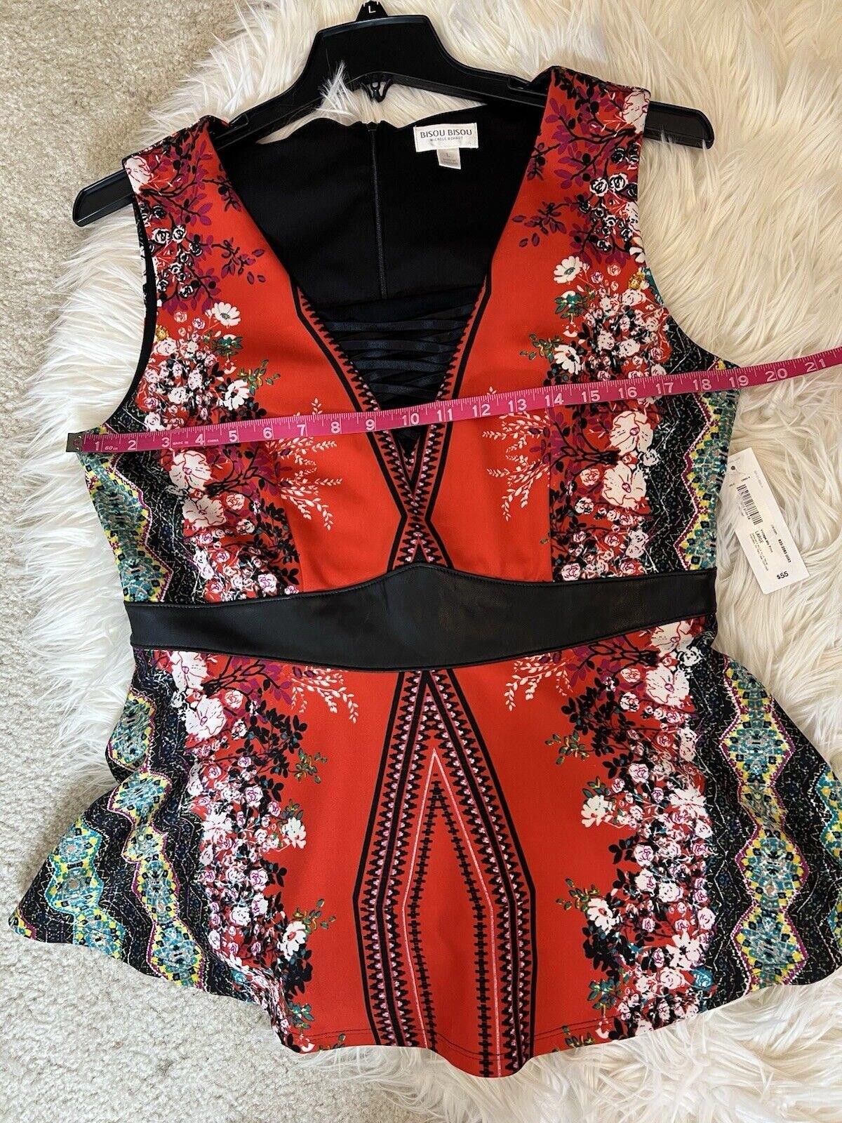 Designer NWT bisou bisou Large Sleeveless Top Size L / US 10 / IT 46 - 7 Thumbnail
