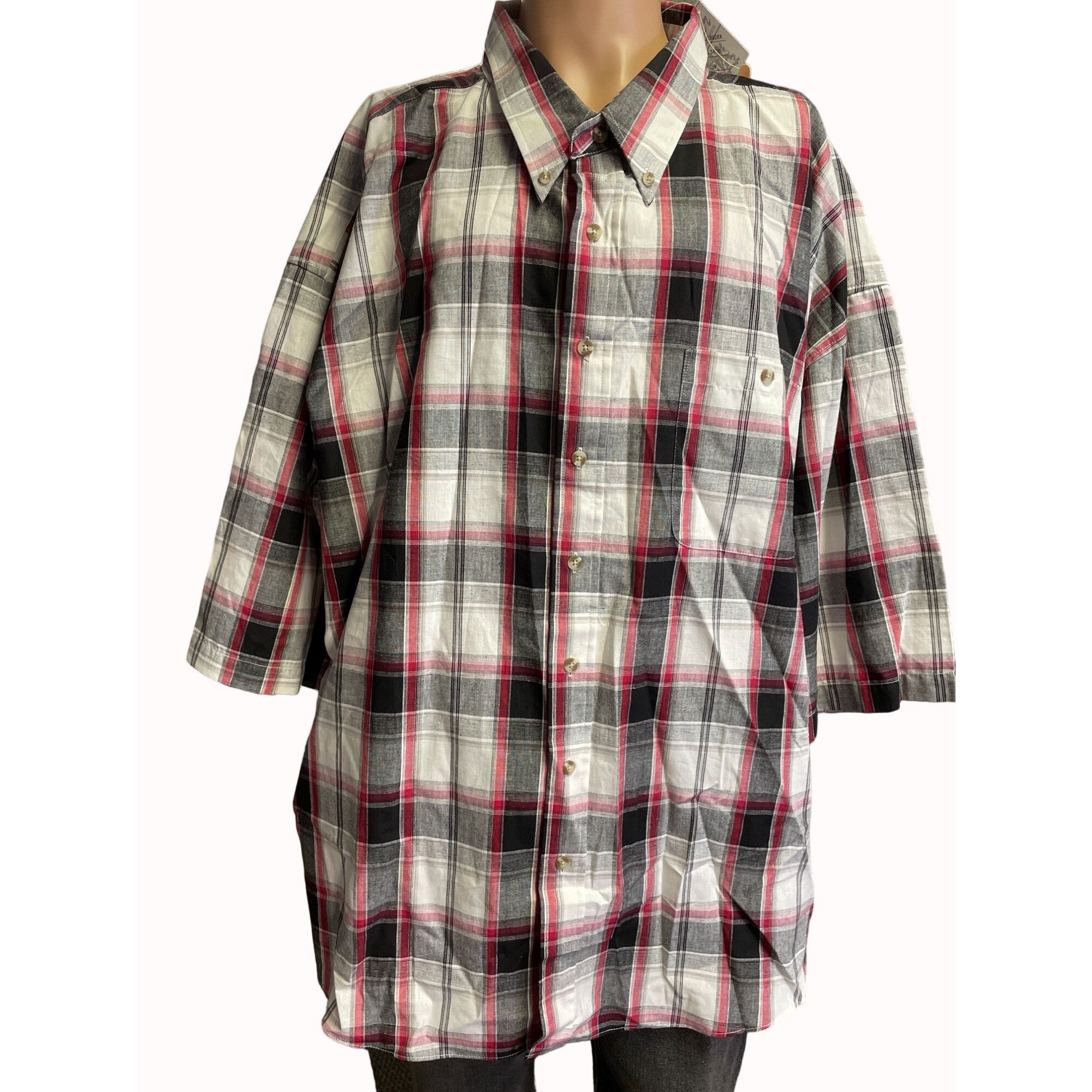 Other Raider Men's Red Multi Checkered Button Up Shirt Short Sleev Size US XXL / EU 58 / 5 - 1 Thumbnail
