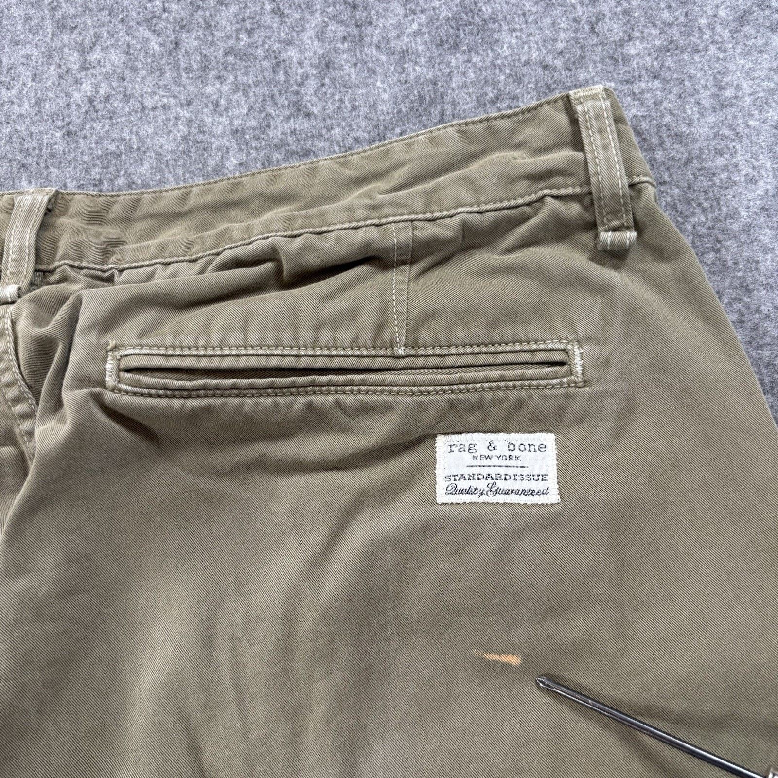 Rag & Bone Rag & Bone Standard Issue Chino Pants Mens 36 Army Green USA Size US 36 / EU 52 - 6 Thumbnail