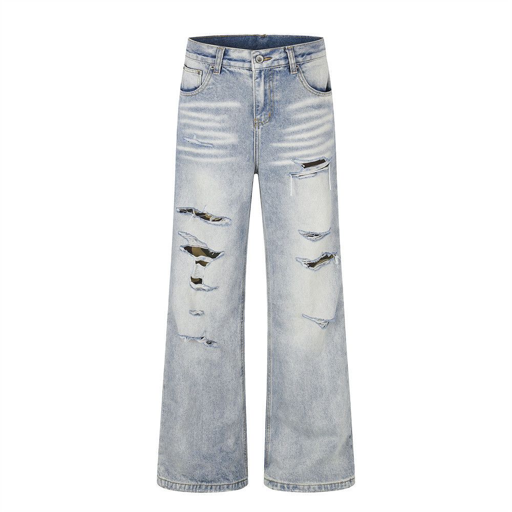Vintage Men's Punk Distressed Flared Jeans Size US 32 / EU 48 - 1 Thumbnail