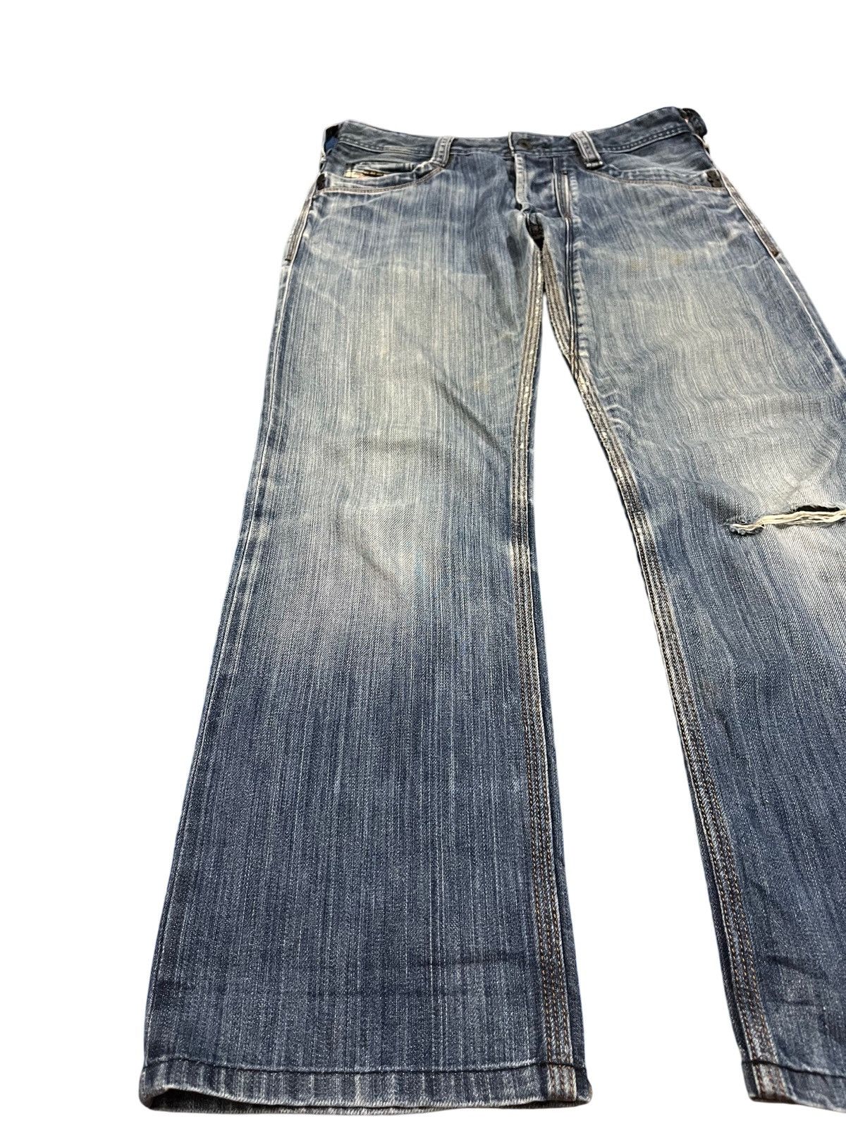 Diesel × Diesel Black Gold Vintage Diesel Embroidded Distressed Denim Size US 31 - 4 Thumbnail