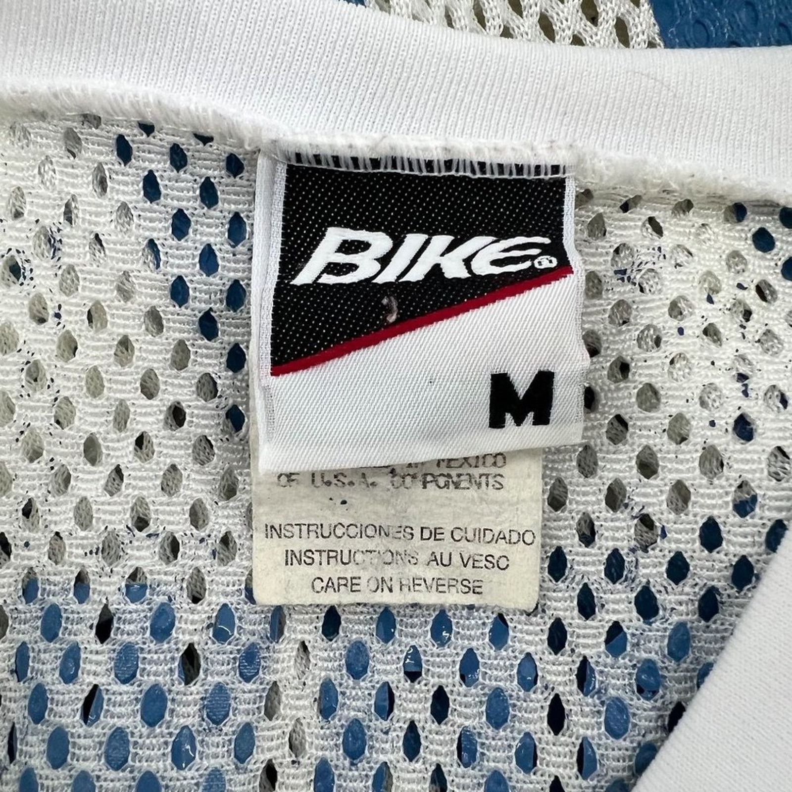 Vintage Vintage BIKE White Jersey Blue Letters Size Medium Size M / US 6-8 / IT 42-44 - 4 Thumbnail