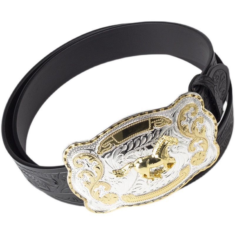 Designer Modern Vintage Belt Riveted Belts Menswear Accessories Size ONE SIZE - 4 Thumbnail