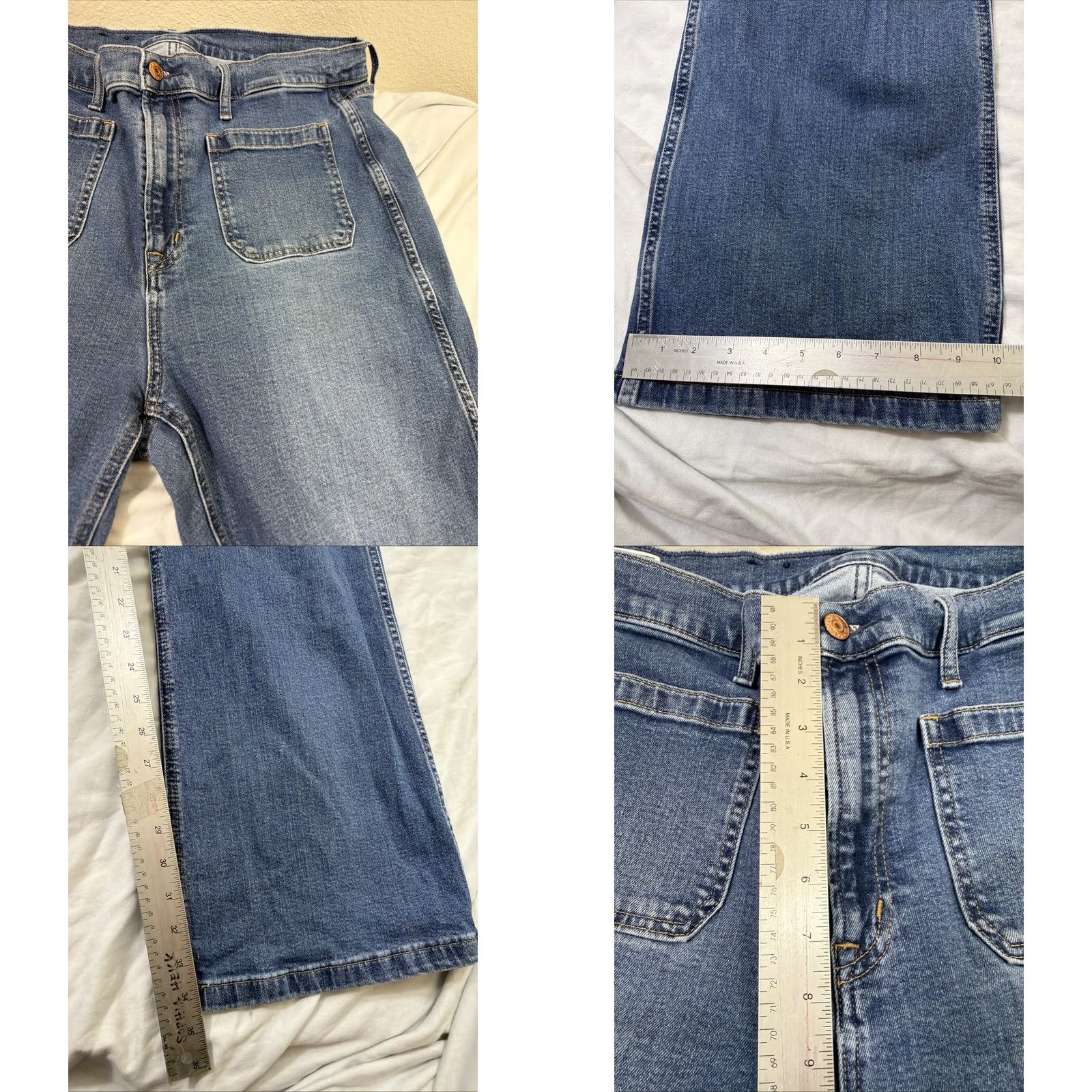 Gap Gap Jeans Flared High Rise 18 Tall Medium Wash Blue Womens Size 40" / US 18 - 8 Thumbnail