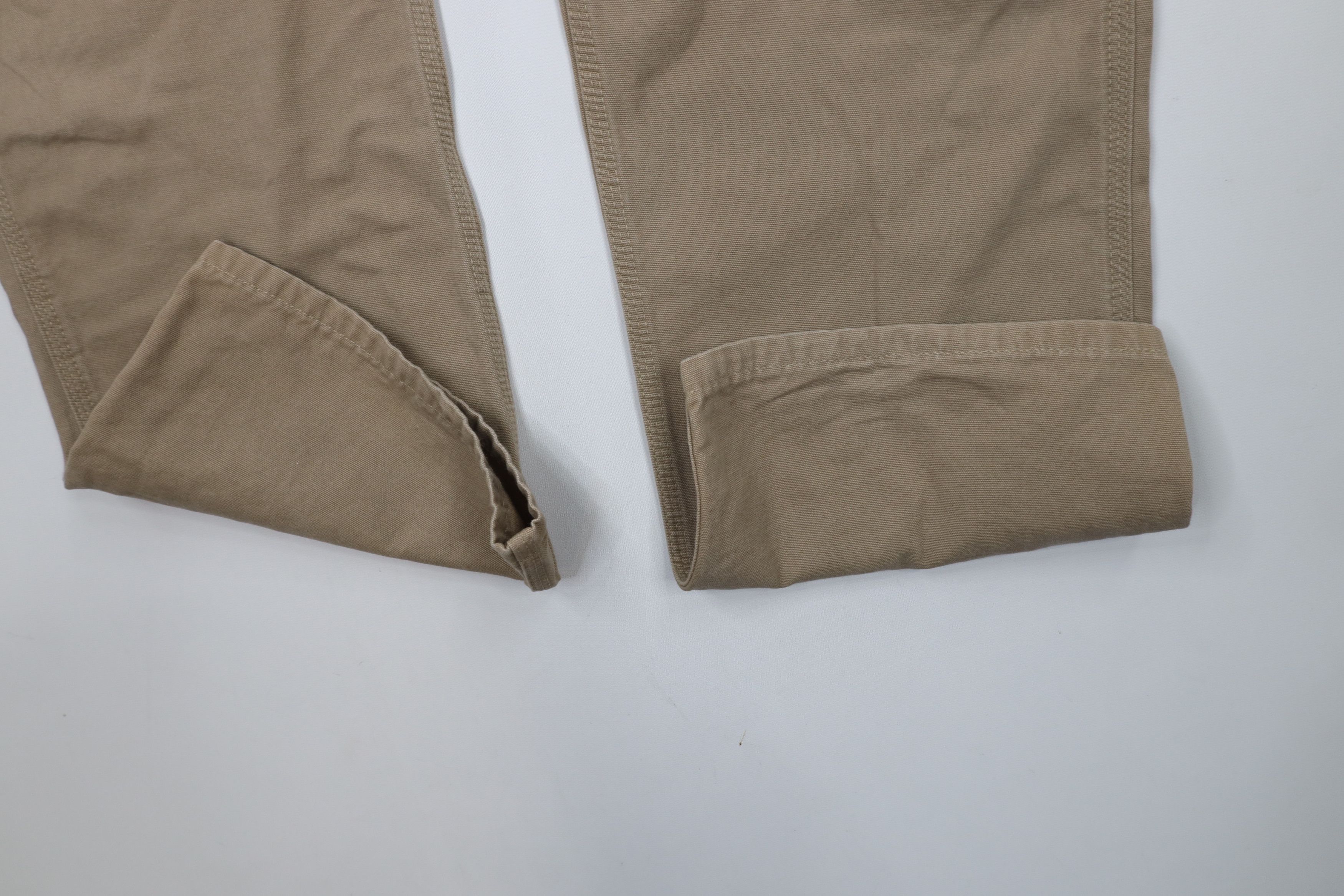 Carhartt × Vintage Vintage Carhartt Spell Wide Leg Canvas Dungaree Pants Khaki Size 36" / US 14 / IT 50 - 5 Thumbnail