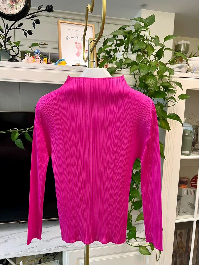 Issey Miyake Issey Miyake size:3 Pink pleated long-sleeved top Size S / US 4 / IT 40 - 4 Thumbnail