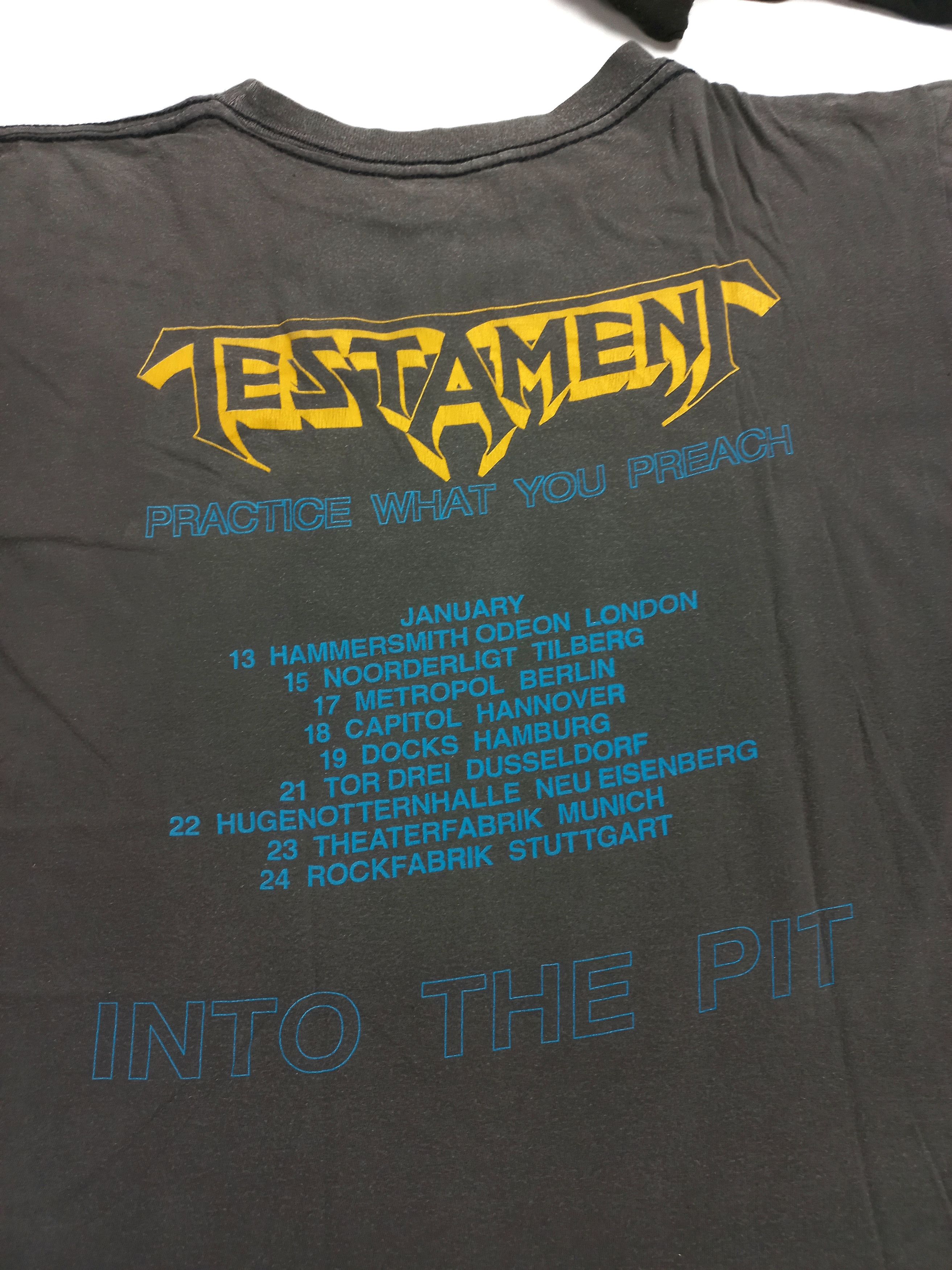 Band Tees × Vintage Rare Testament thrash metal band t-shirt 1988 Size US M / EU 48-50 / 2 - 7 Thumbnail