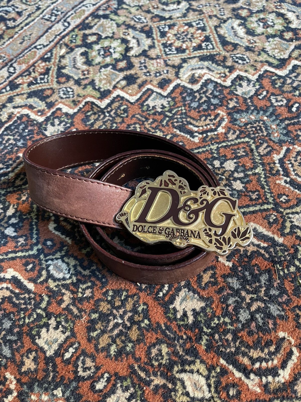 Dolce & Gabbana × Vintage Dolce Gabbana Buckle Leather Belt Dolce & Gabbana × Vintage Dolce Gabbana Buckle Leather Belt
