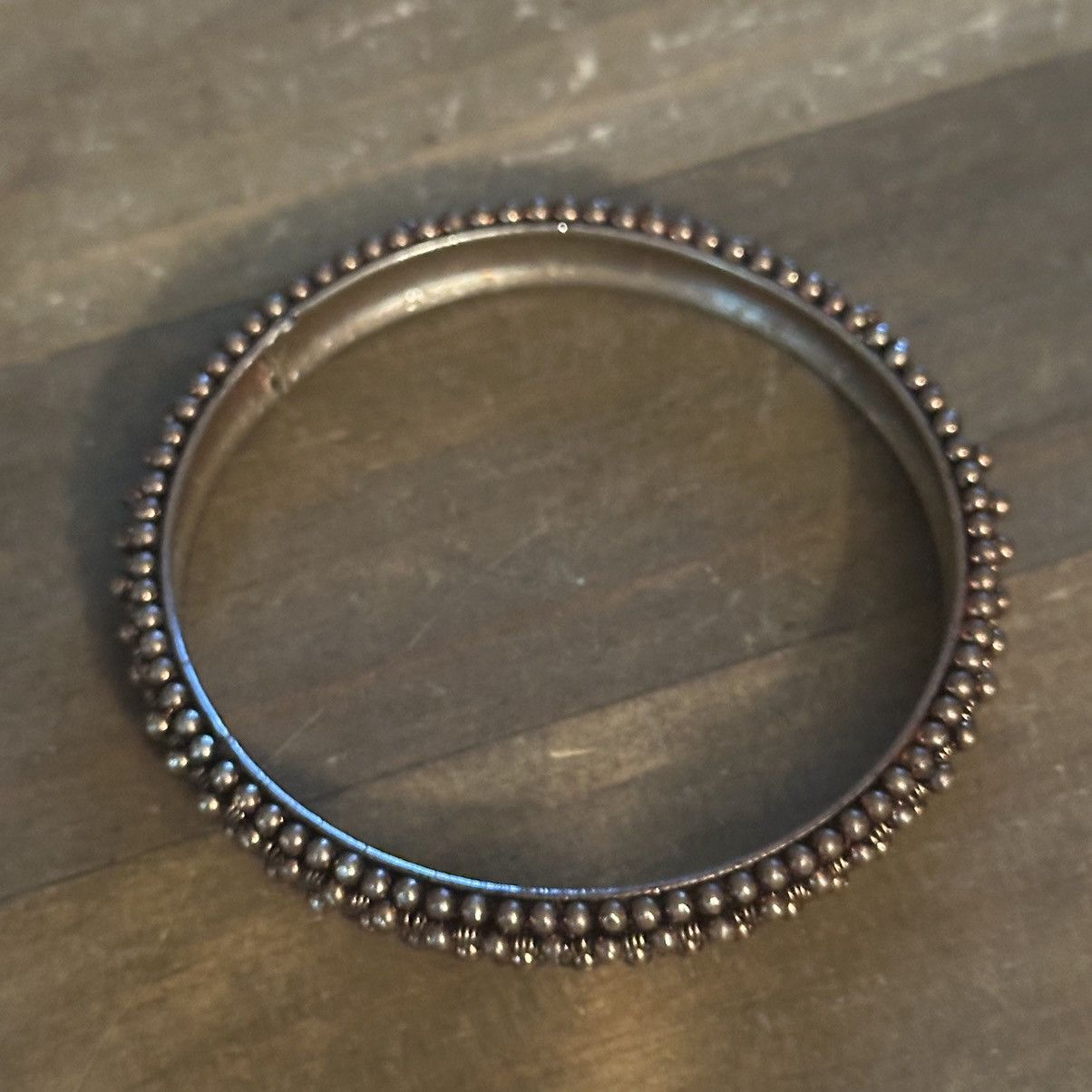 Vintage Vintage copper tone textured dots bangle bracelet Size ONE SIZE - 4 Thumbnail