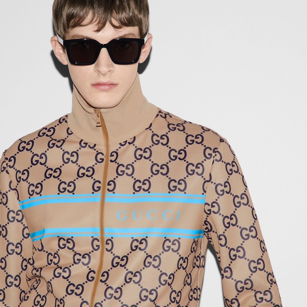 Gucci o1s1wg110925 Technical Jersey GG Print Zipped Jacket Size US M / EU 48-50 / 2 - 5 Thumbnail
