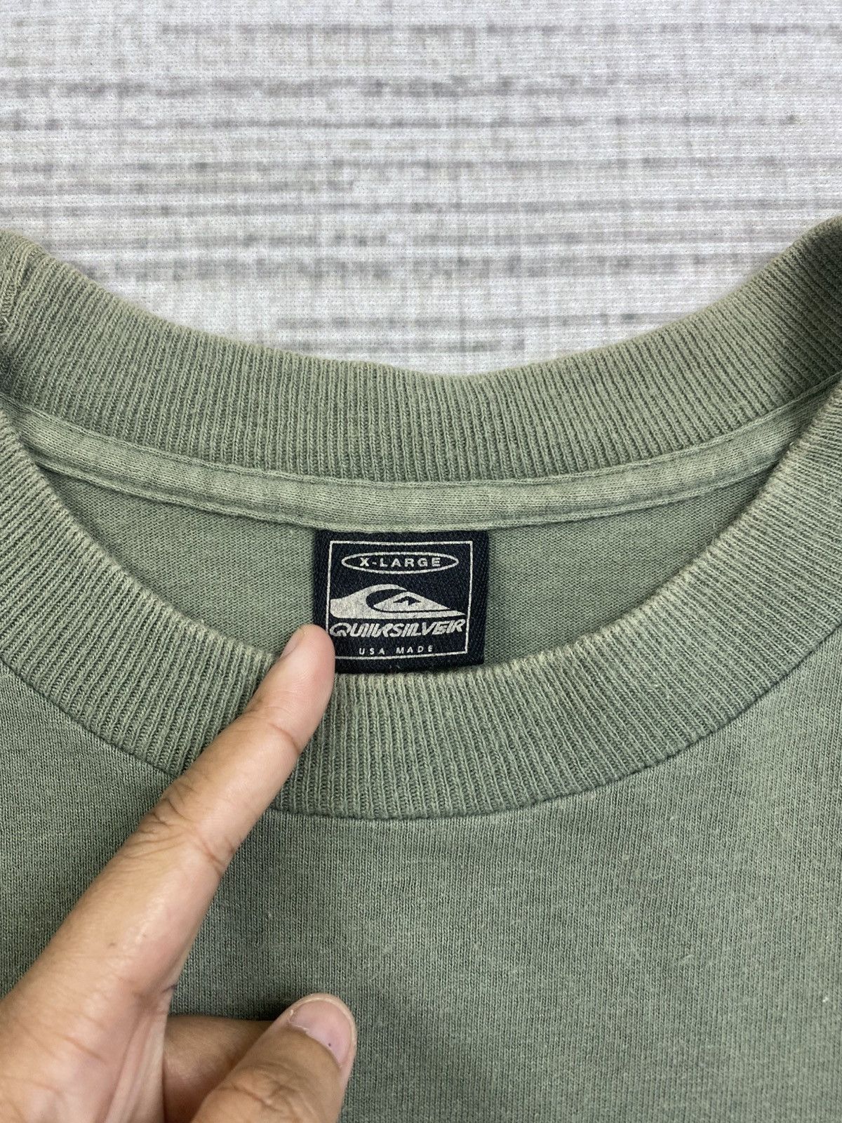Quiksilver × Vintage Vintage Quicksilver Made In Usa Longsleeve Baggy Sweatshirt Size US L / EU 52-54 / 3 - 8 Thumbnail