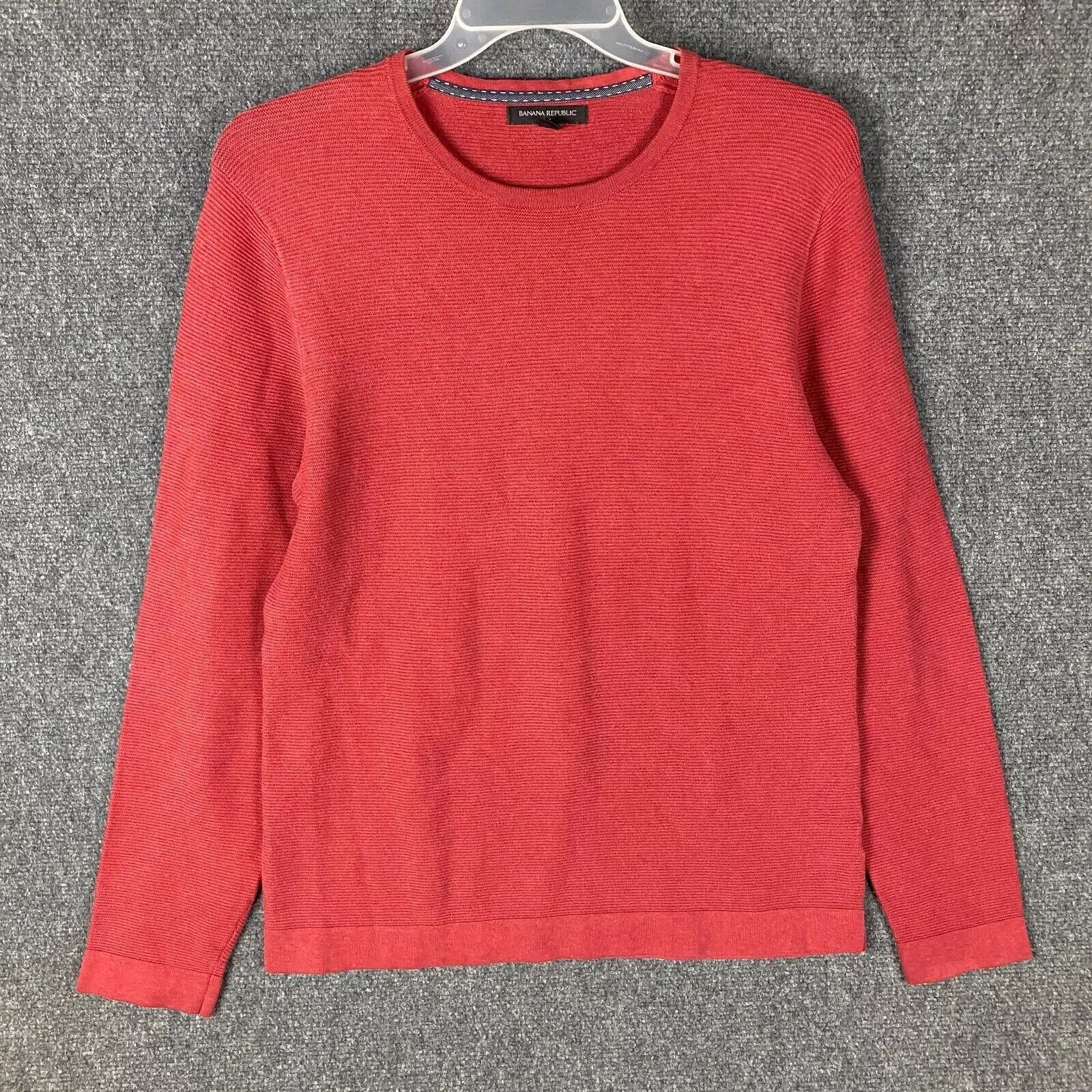 Banana Republic Banana Republic Sweater Men's Medium Pullover Red Cotton M Size US M / EU 48-50 / 2 - 1 Thumbnail
