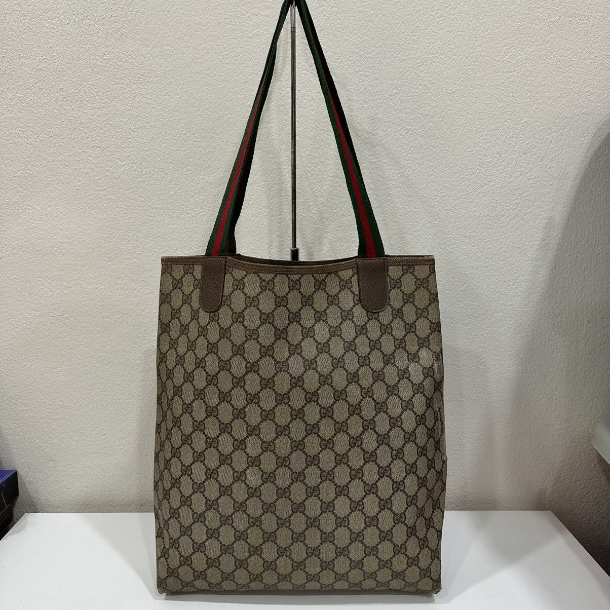 Gucci GUCCI VINTAGE WEB SHEERY LINE TOTE BAG 31 Size ONE SIZE - 3 Thumbnail