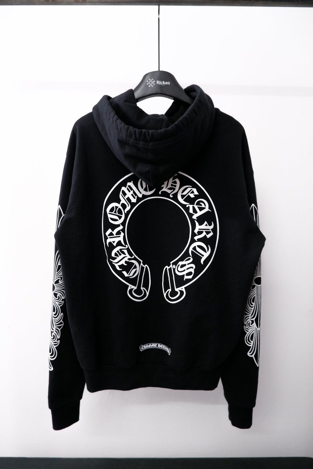 Chrome Hearts CHROME HEARTS HOODIE - FLORAL ARMS/HORSESHOE BACK