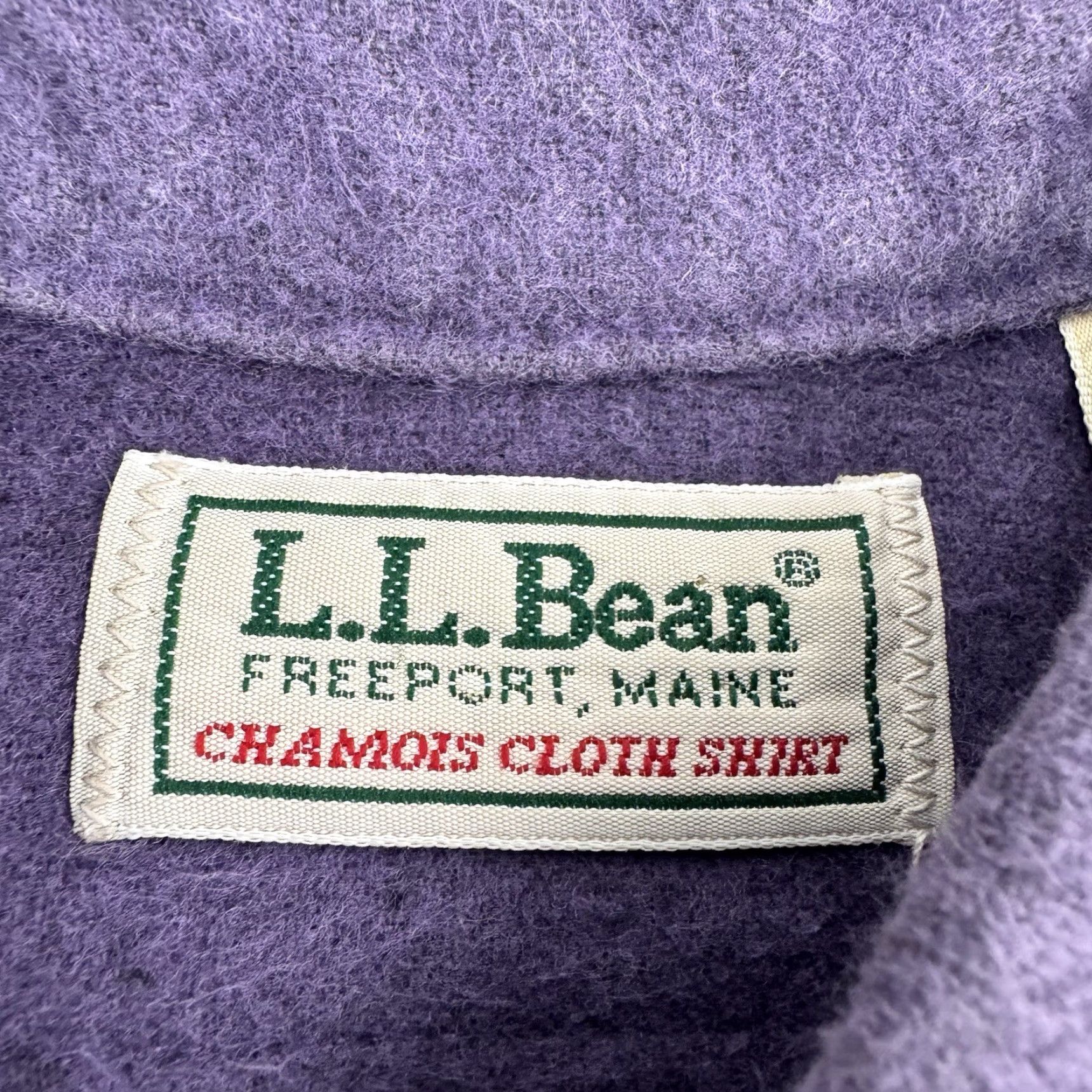 Vintage VINTAGE L.L. Bean Chamois Shirt Womens 12 Button-Up Long Sleeve Collared Purple 100% Cotton USA Outdoor Classic 90s Boys? Size XL / US 12-14 / IT 48-50 - 3 Thumbnail