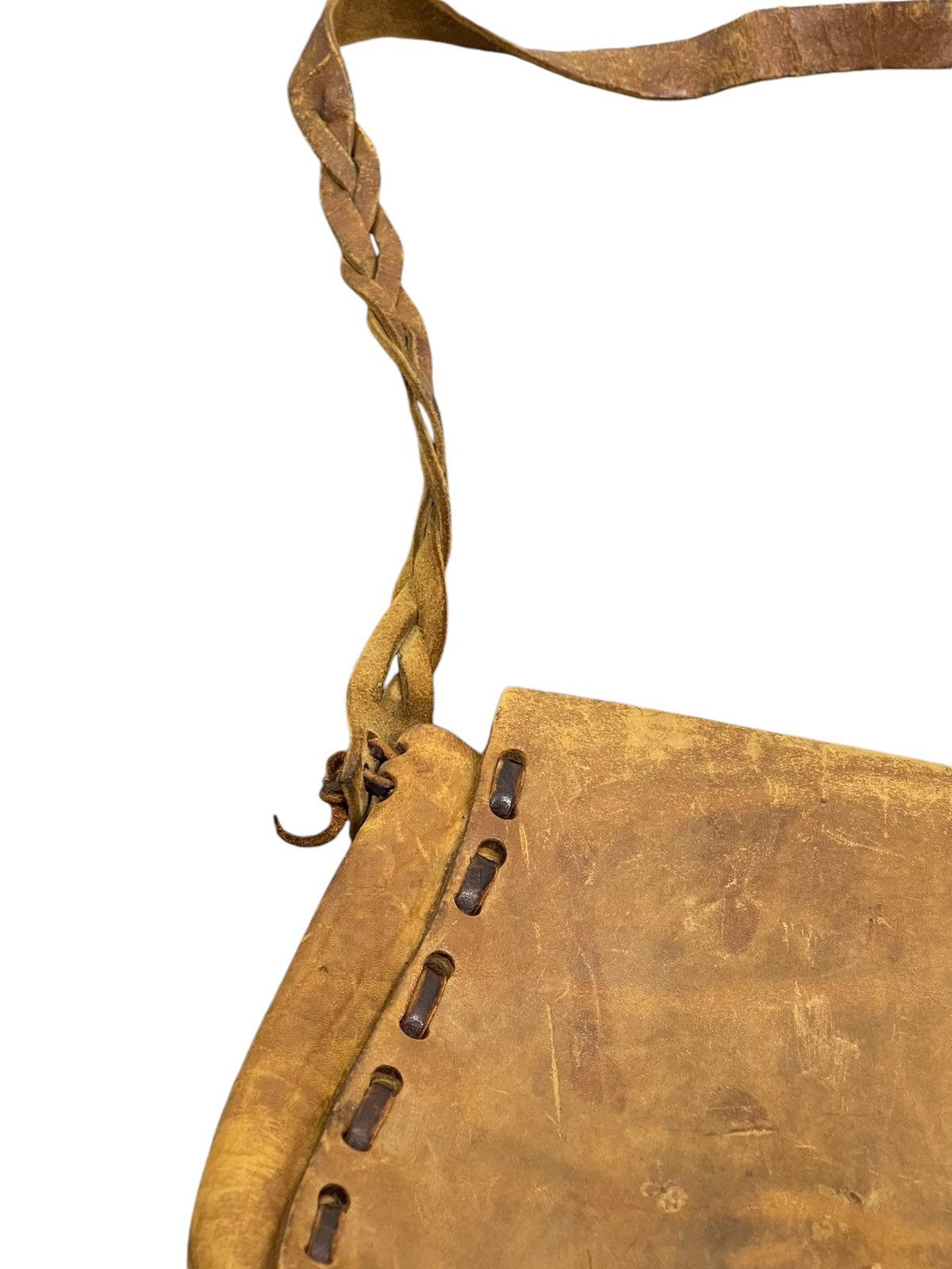 Genuine Leather Full Leather Patina Unknown Handmade Shoulder Bag 9🟩 Size ONE SIZE - 19 Thumbnail