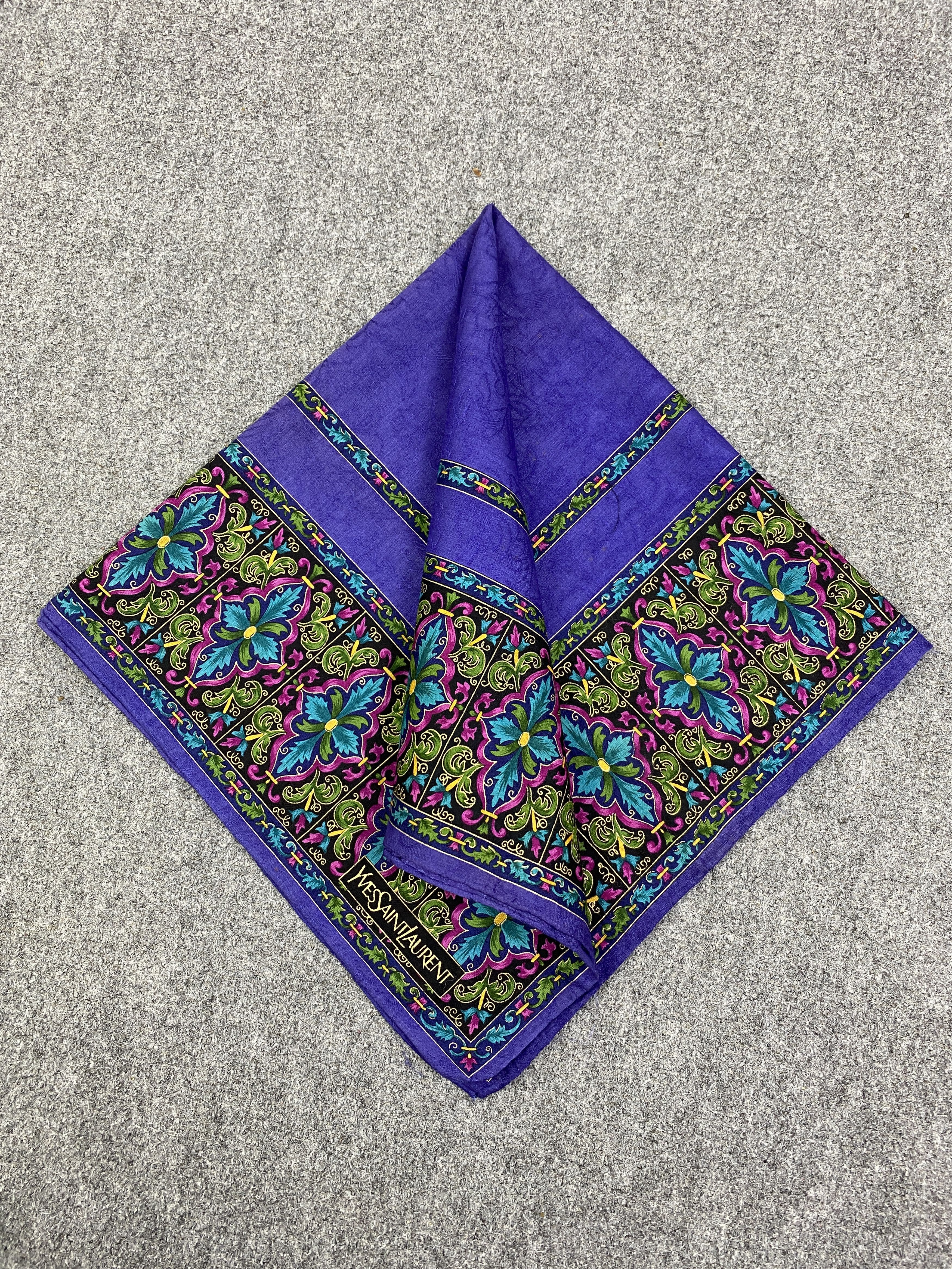 Yves Saint Laurent Yves Saint Laurent Handkerchief / Neckerchief KT0028 Size ONE SIZE - 3 Thumbnail