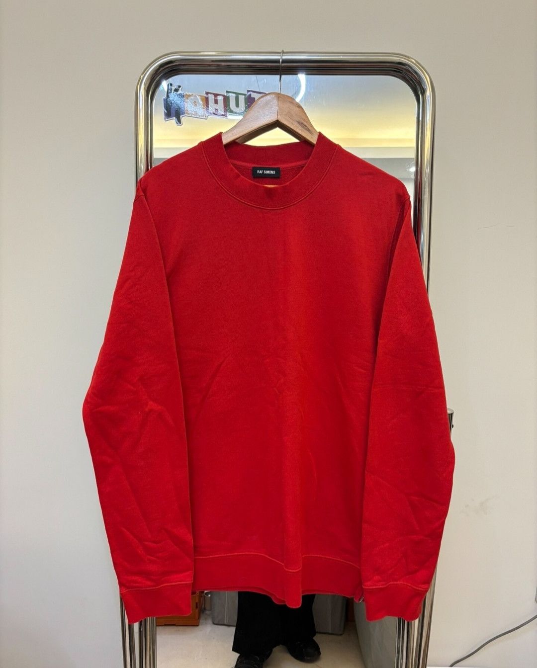 raf simons side zipper sweatshirt