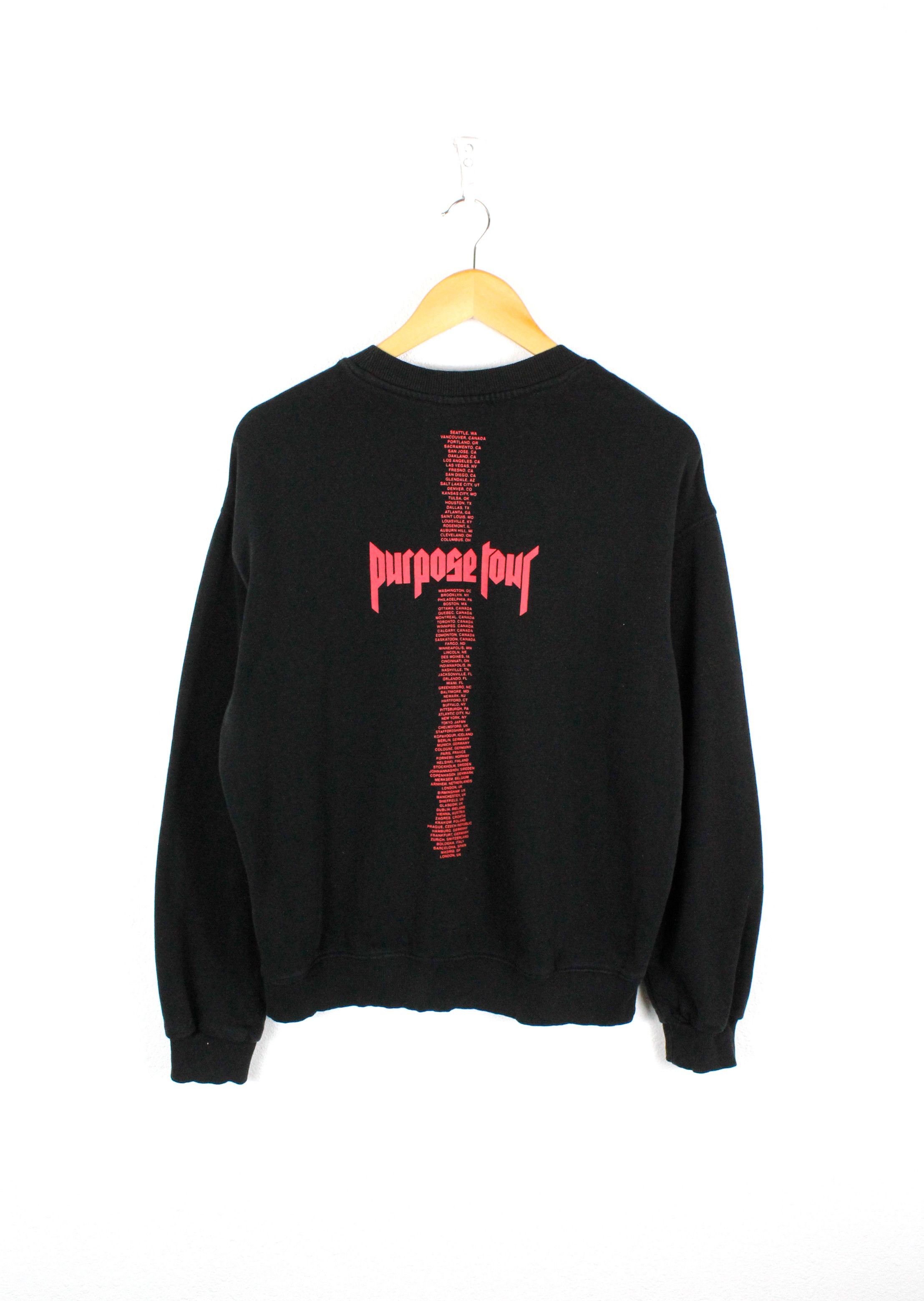 Band Tees × Justin Bieber × Rap Tees Justin Bieber Purpose Tour Pop Graphic Sweatshirt Y2K Size US M / EU 48-50 / 2 - 3 Thumbnail