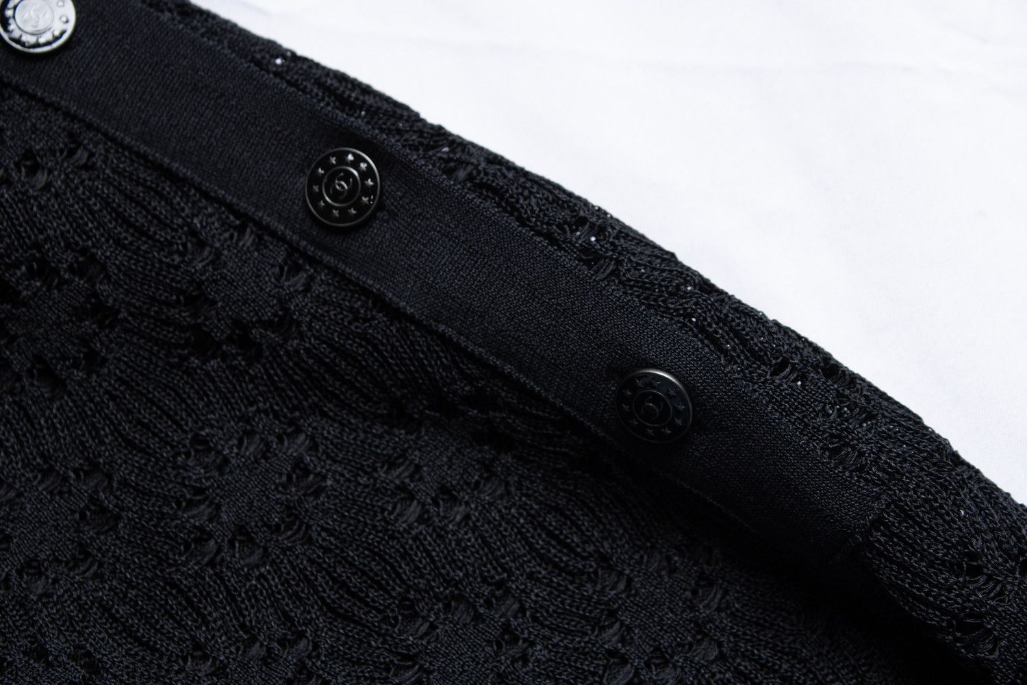 Chanel Chanel, black knit wide leg pants Size 27" / US 4 / IT 40 - 9 Thumbnail