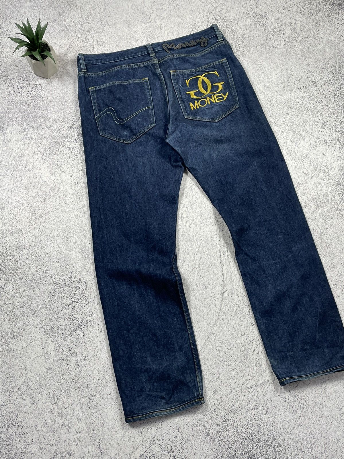 Japanese Brand × Vintage Vintage Money Logo Seldvedge Denim Jeans Size US 32 / EU 48 - 2 Thumbnail