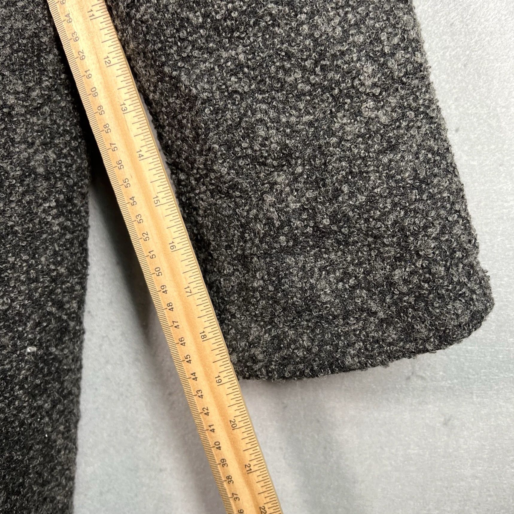Sandro VINTAGE Sandro Coat Womens 16 Gray Wool Blend Tweed Overcoat 90s Size XXL / US 16-18 / IT 52-54 - 4 Thumbnail