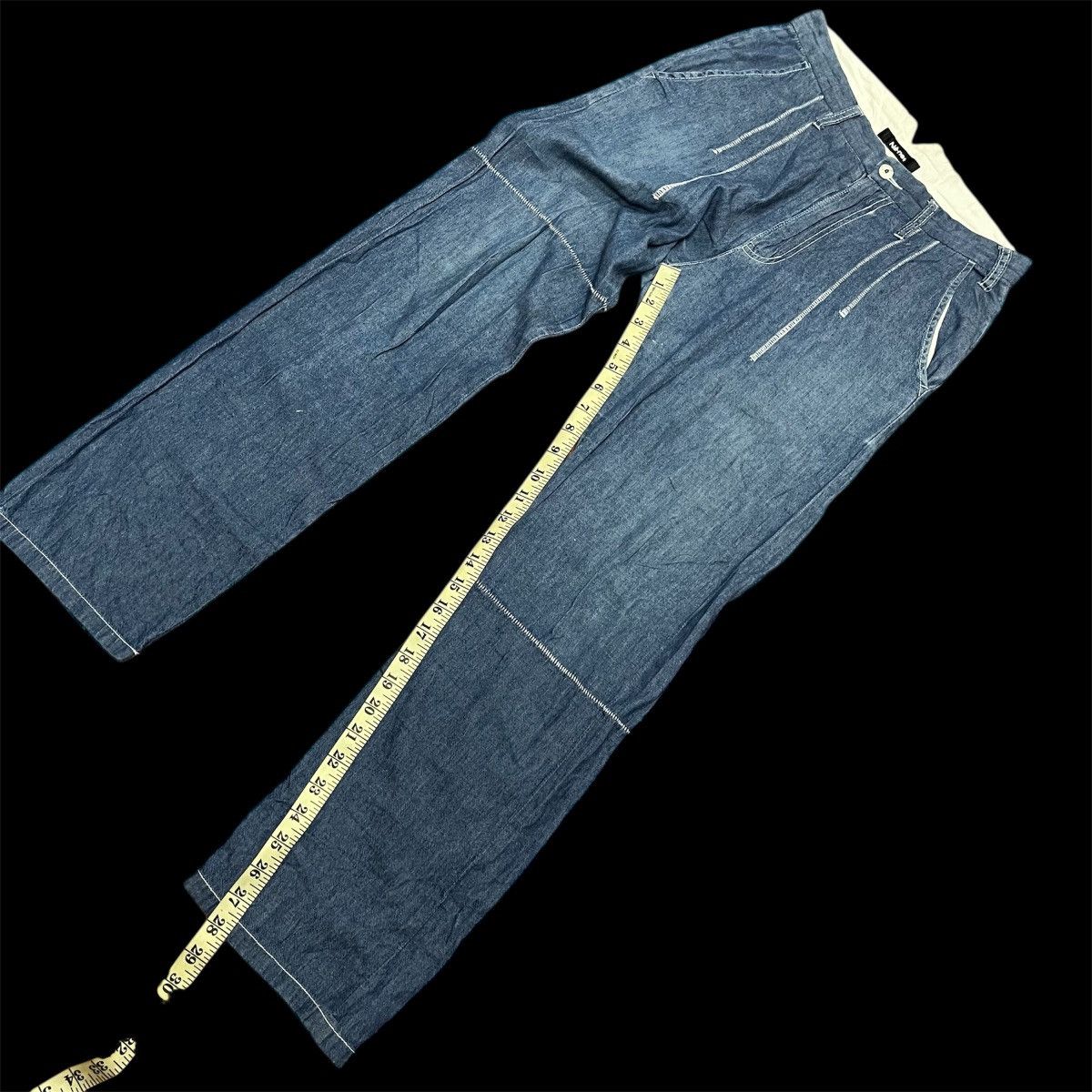 Japanese Brand NE-NET DENIM WIDE-LEG PANTS x ISSEY MIYAKE x SELVAGE Size US 29 - 6 Thumbnail