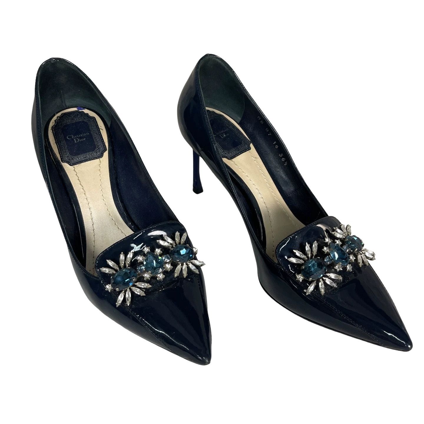 Dior Dior Patent Crystal Heels Size 36.5 Size US 6.5 / IT 36.5 - 1 Thumbnail