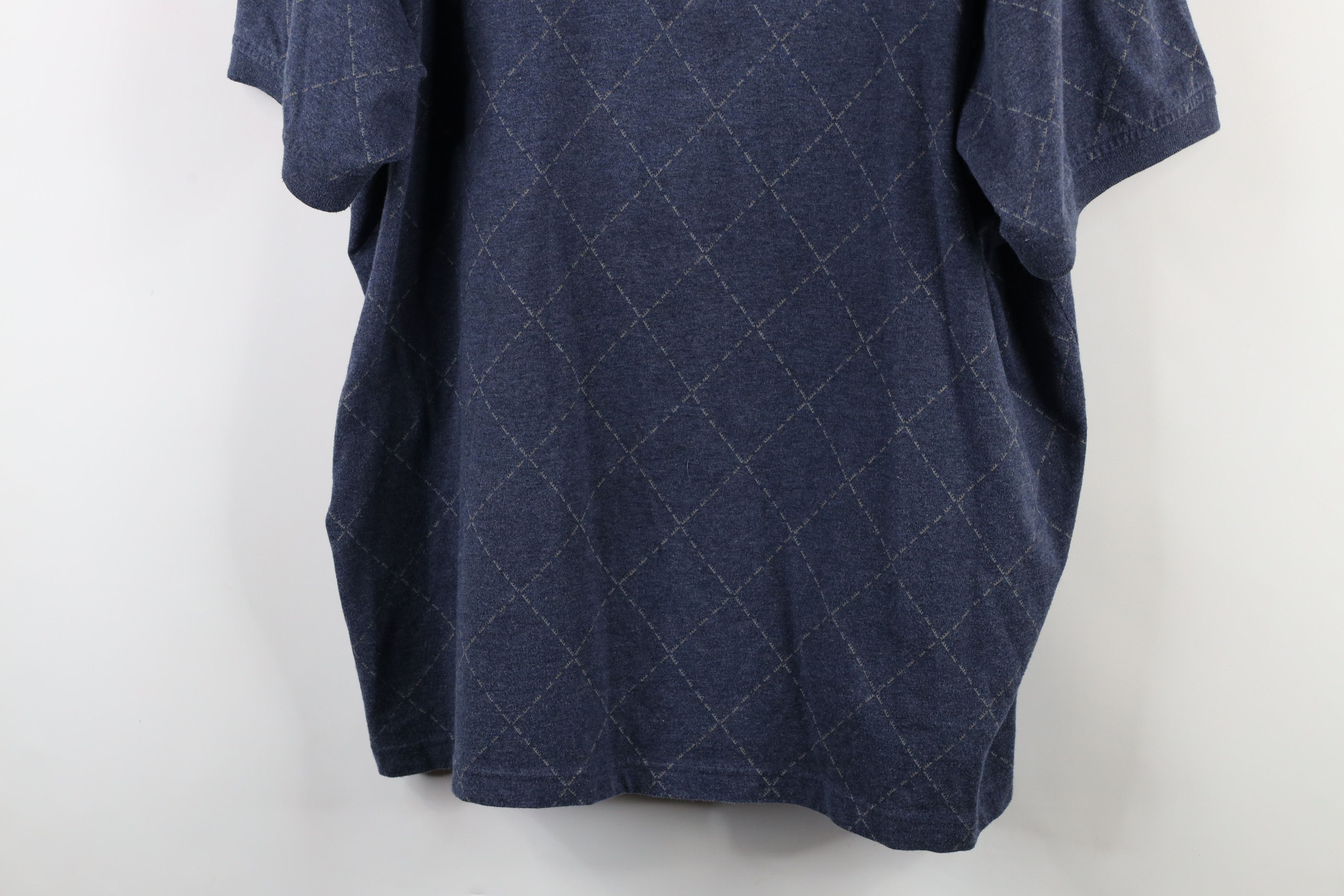 Vintage Vintage 90s Streetwear Diamond Collared Golf Polo Shirt Blue Size US XXL / EU 58 / 5 - 3 Thumbnail