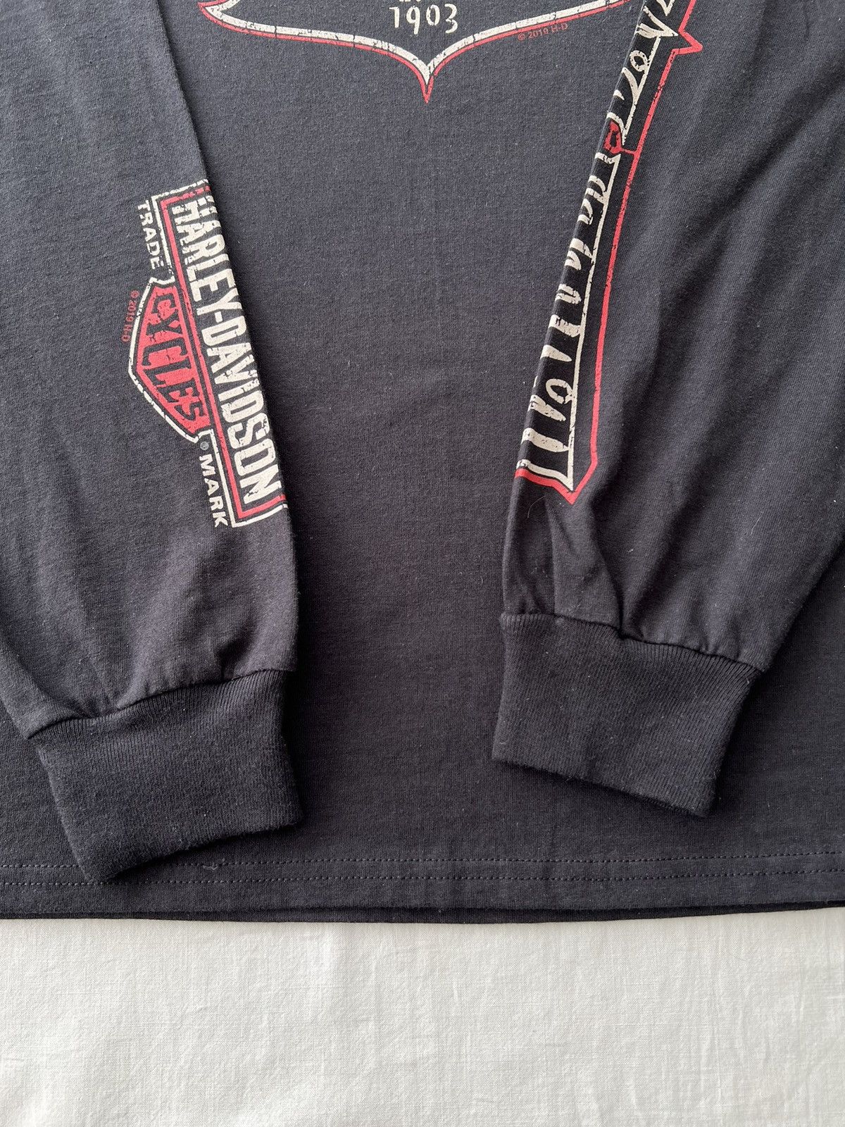 Harley Davidson Vintage 2019 Harley Davidson Edinburgh Scotland Long Sleeve Size US XL / EU 56 / 4 - 7 Thumbnail