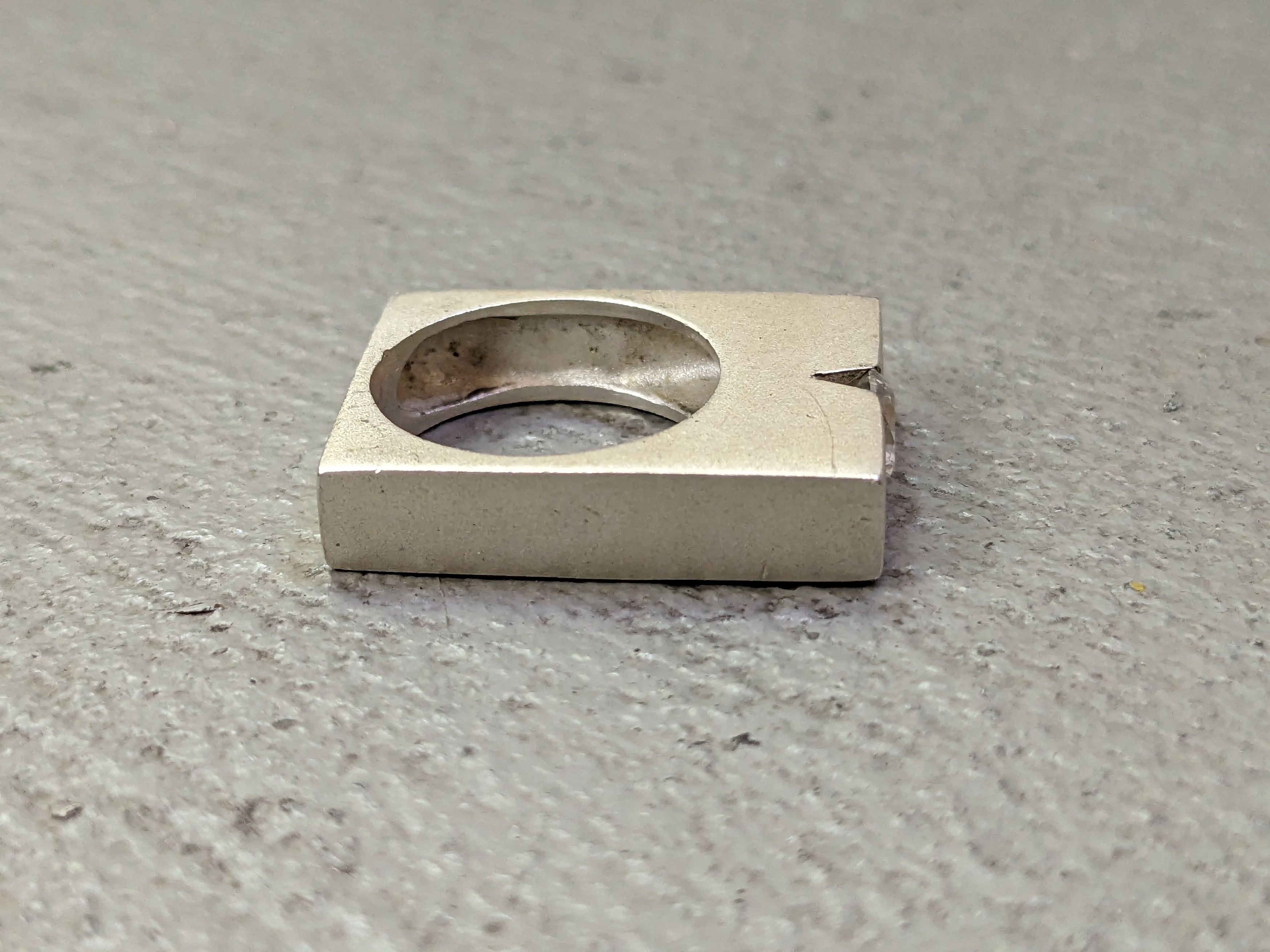 Jewelry Vintage Sterling Silver Ring 7 Modern Contemporary CZ Size ONE SIZE - 4 Thumbnail