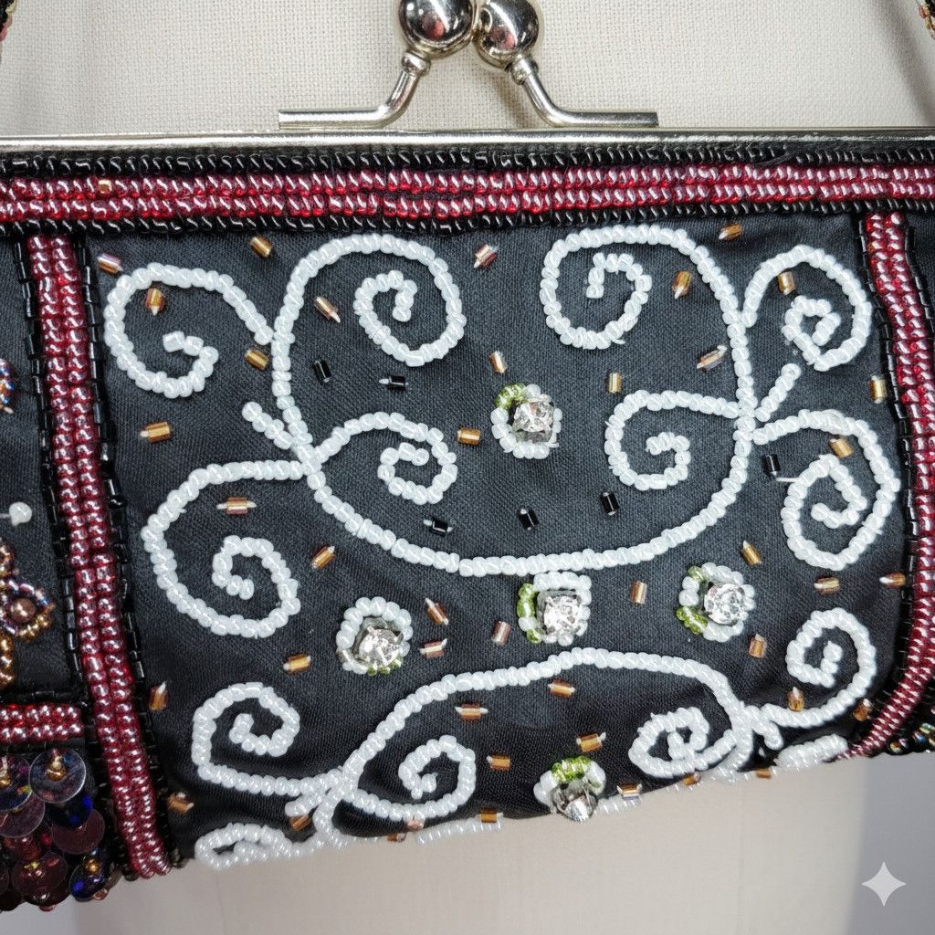 Other In's 11x4x2" Evening Bag Shoulder Strap Fully Beaded Black Size ONE SIZE - 6 Thumbnail