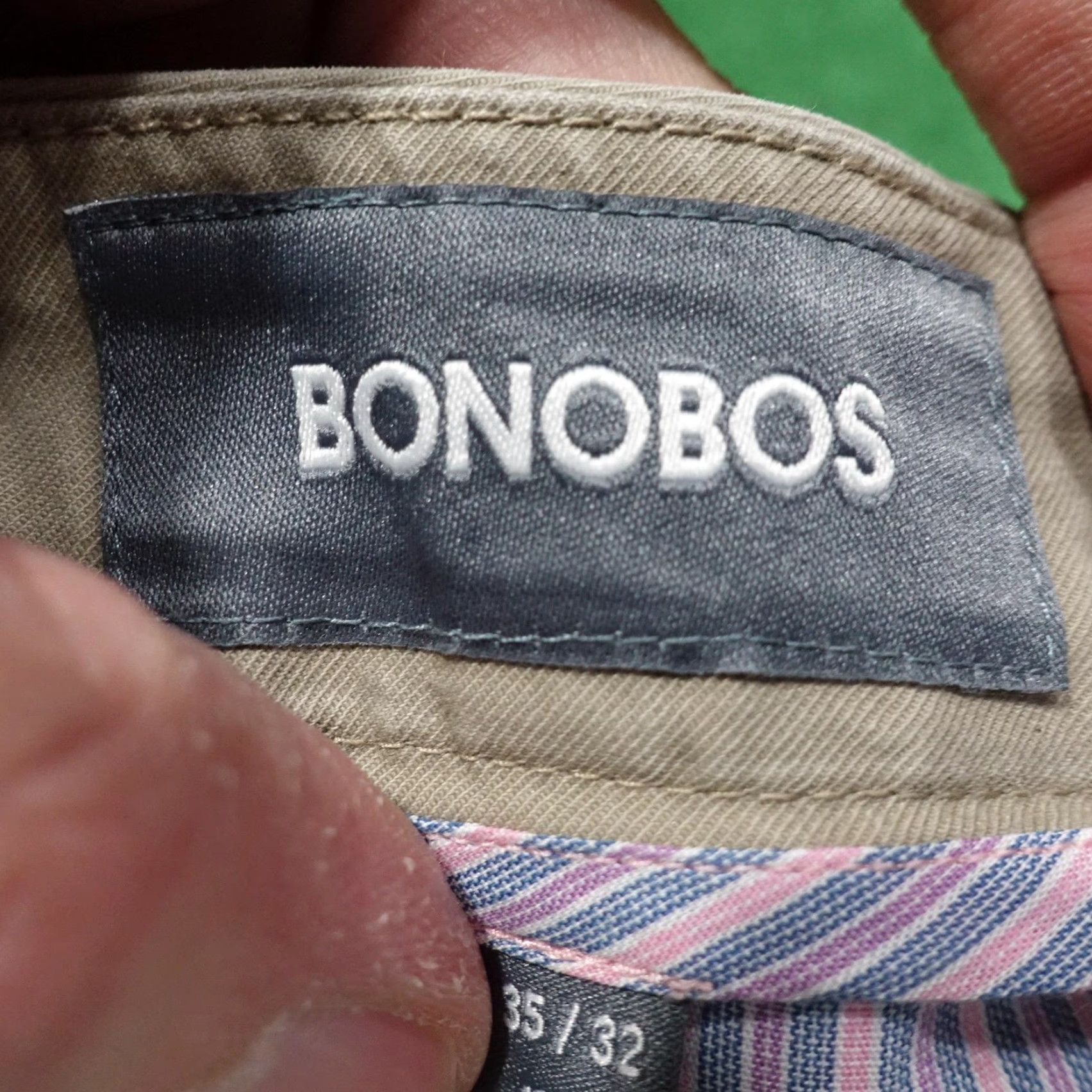 Bonobos VINTAGE? Wait—No. Bonobos Chino Pants Mens 35x32 Khaki Flat Front Straight Cotton Casual Pants Mens Beige 36 Waist 32 Inseam Size US 35 - 6 Thumbnail
