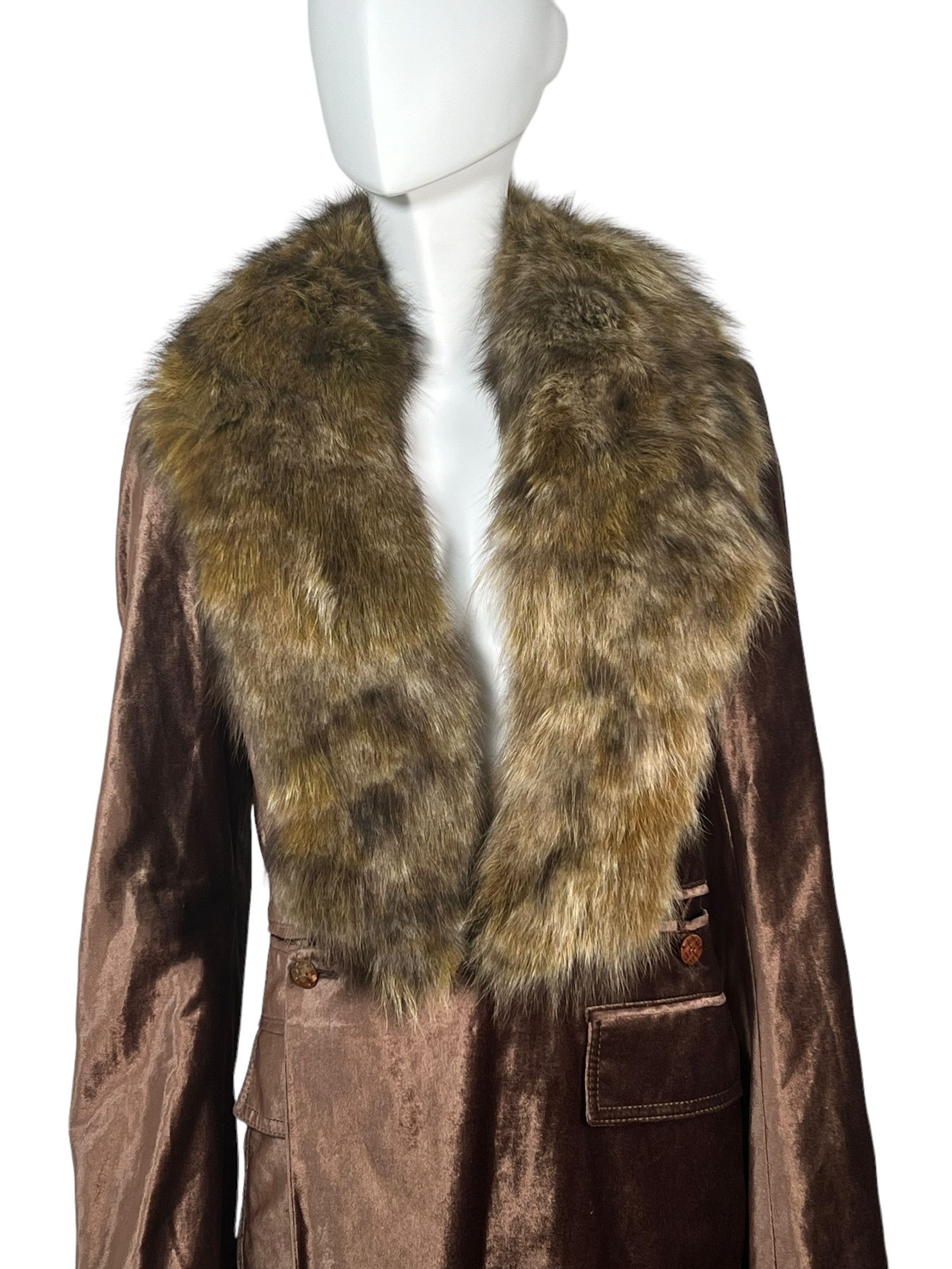 plein sud Plein Sud by Fayçal Amor Satin & Coyote Coat Size L / US 10 / IT 46 - 4 Thumbnail