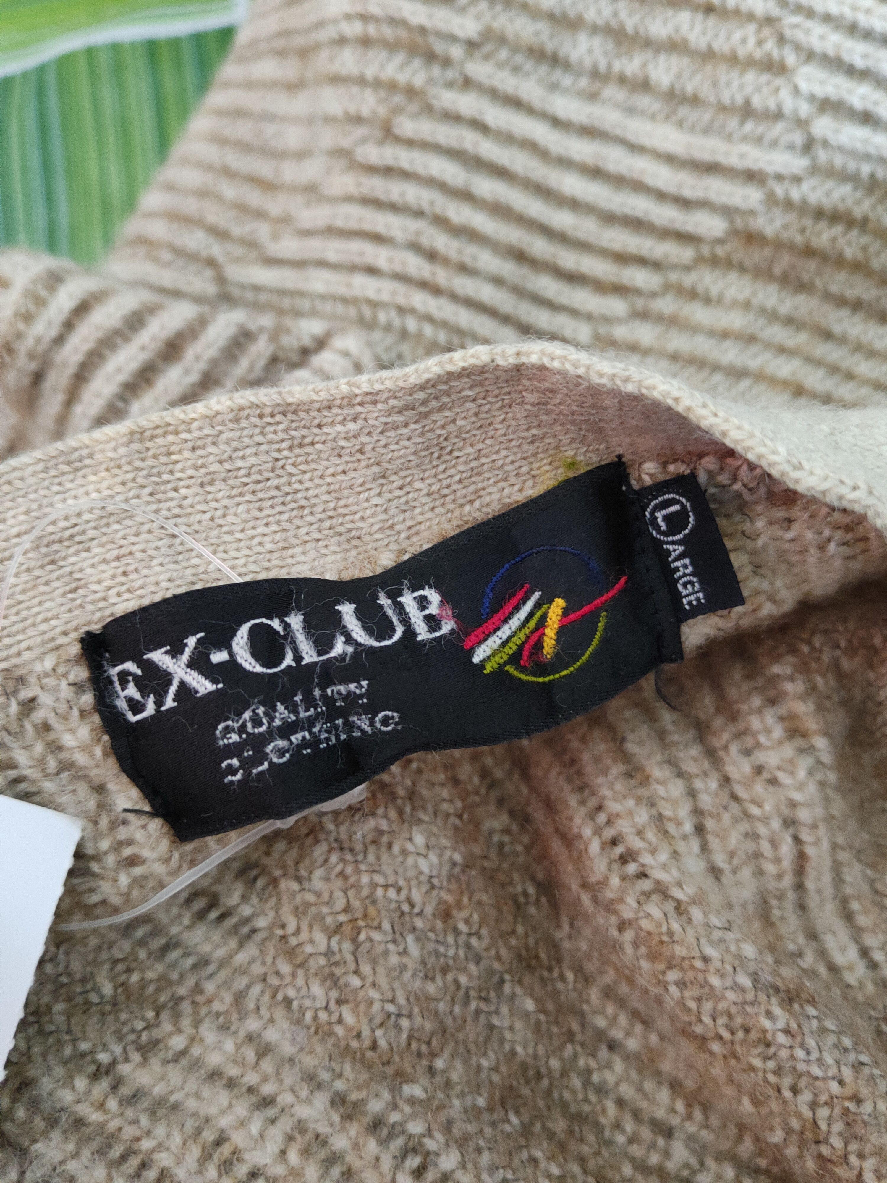 Japanese Brand Ex-Club Brown Knitwear Cardigan vintage japan #S2344 Size US L / EU 52-54 / 3 - 12 Thumbnail